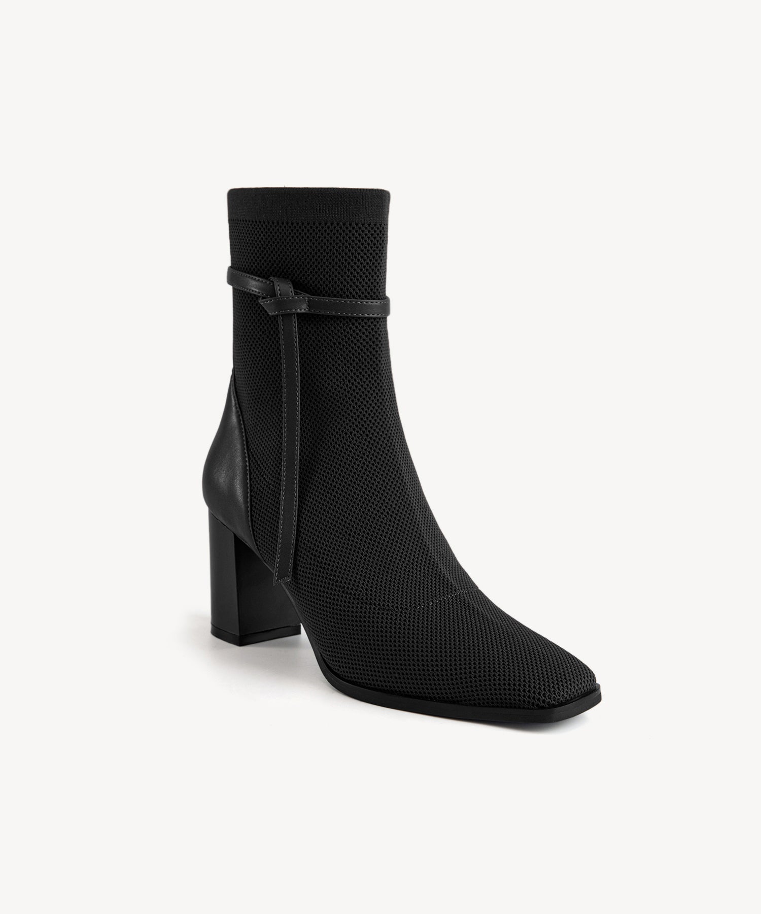 Commute Square Toe Chunky Heeled Ankle Boots Green