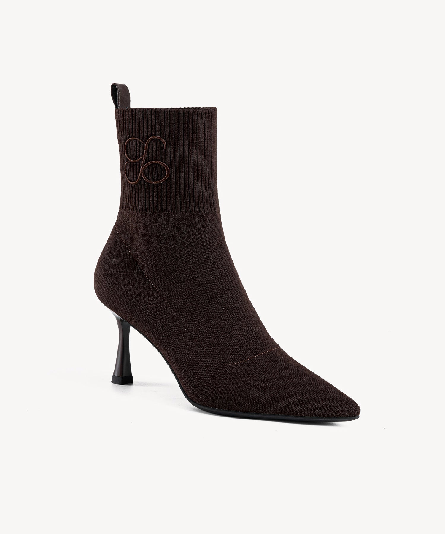 Signature Pointed Toe Sock Ankle Boots