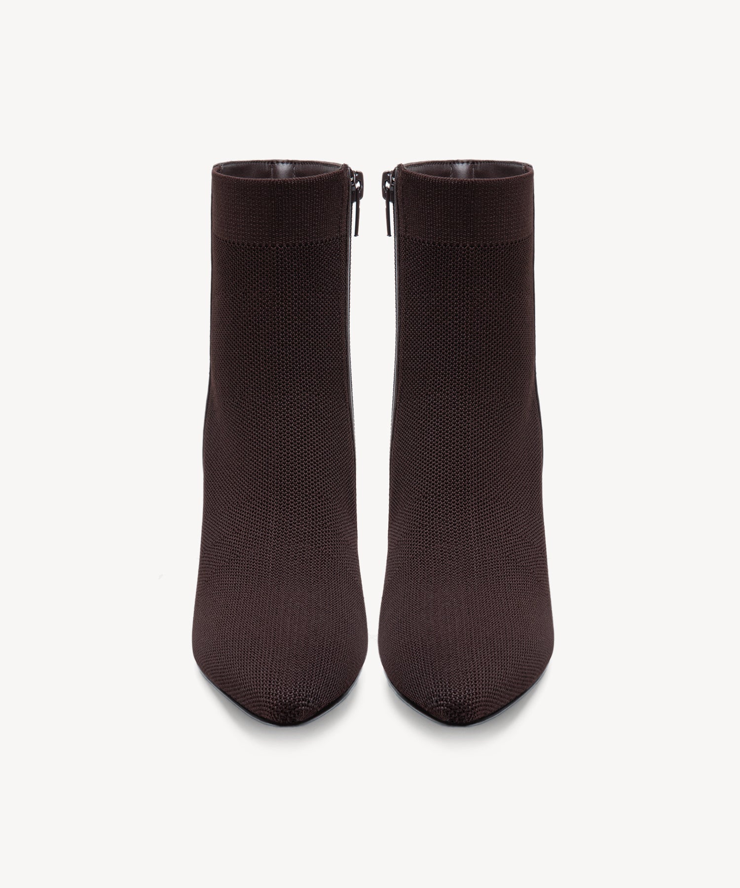 Commute Zipper Pointed Toe Chelsea Boots Coffee