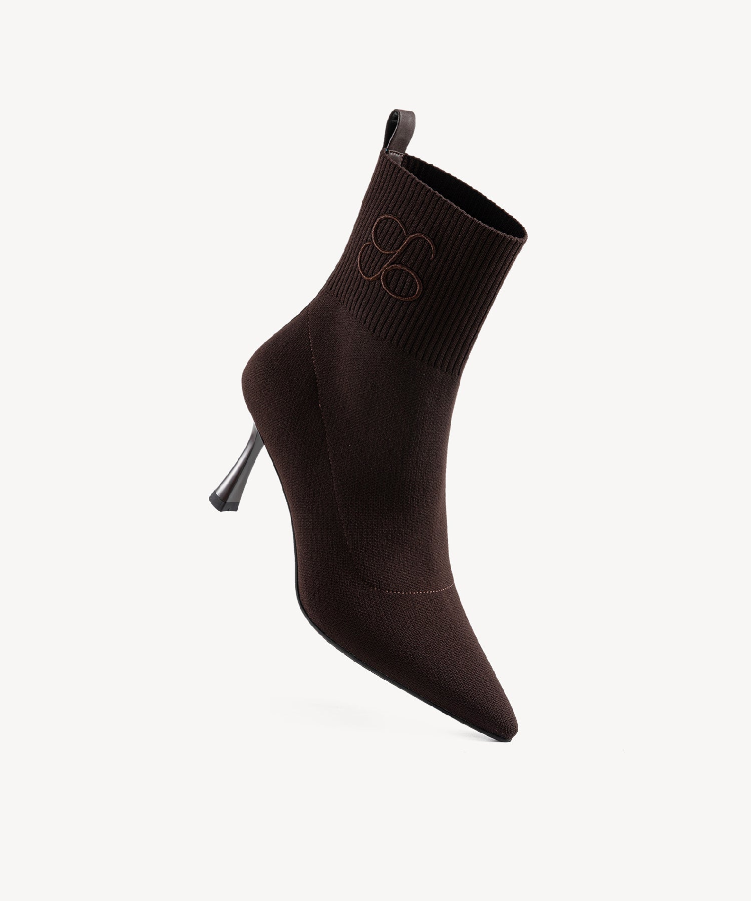 Signature Pointed Toe Sock Ankle Boots