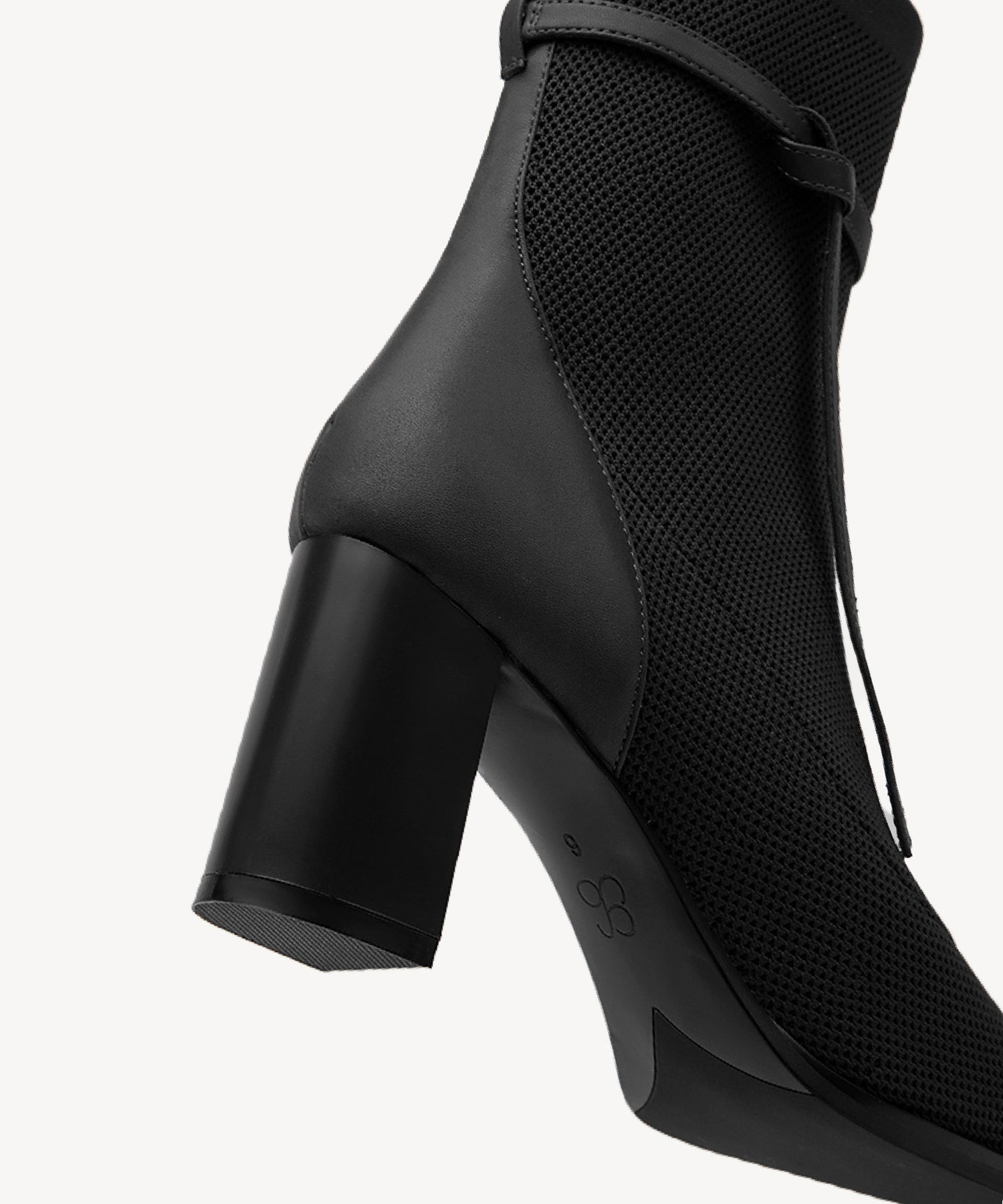 Commute Square Toe Chunky Heeled Ankle Boots MoonNight