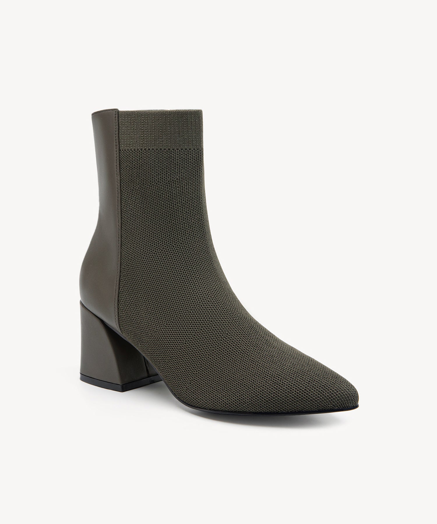 Commute Zipper Pointed Toe Chelsea Boots Coffee