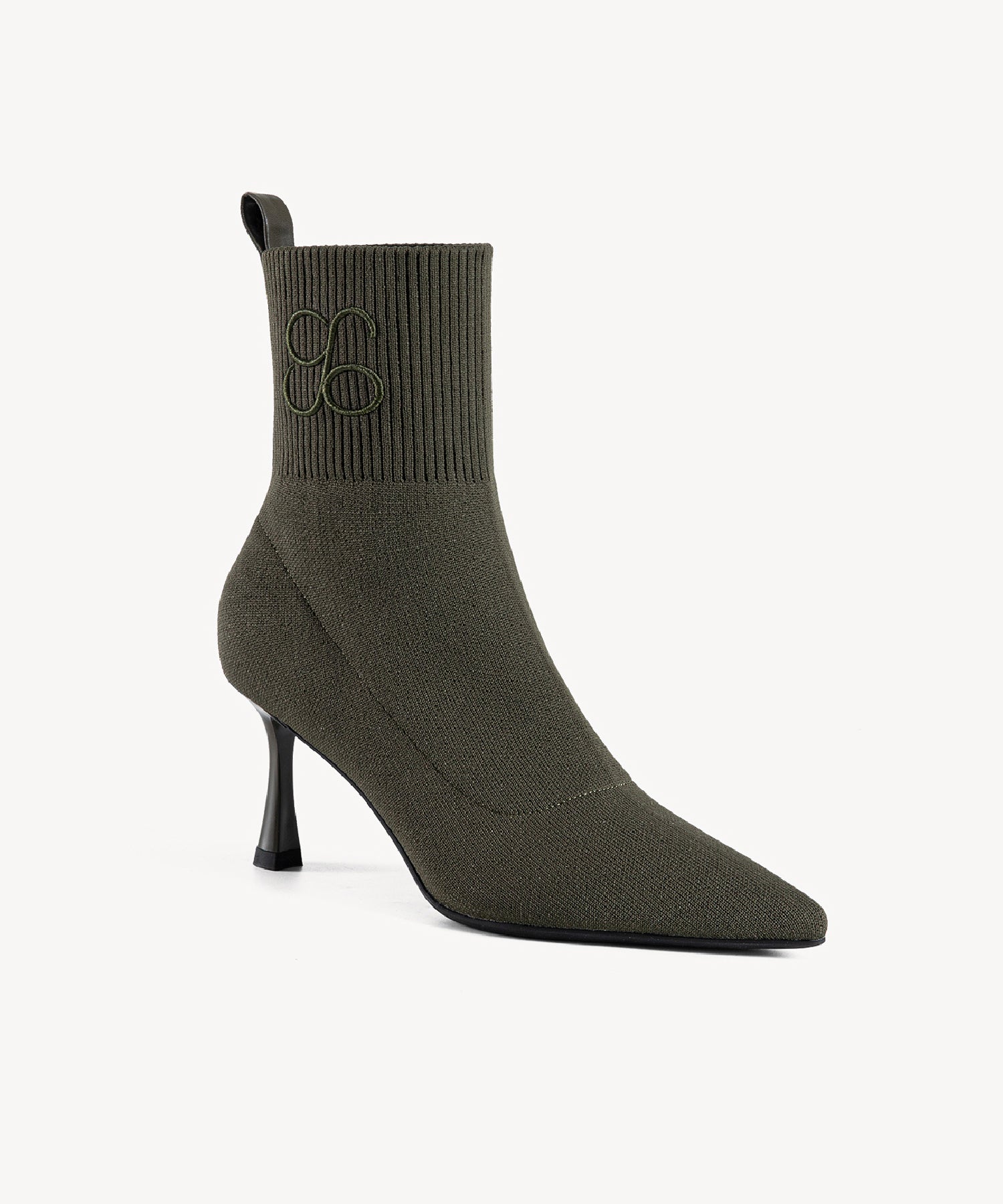 Signature Pointed Toe Sock Ankle Boots