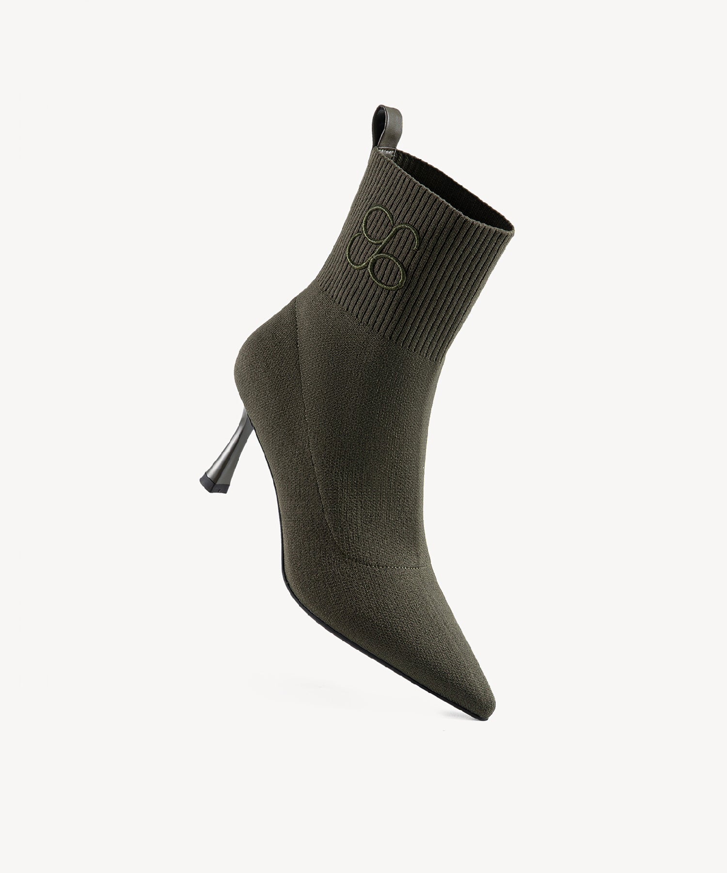 Signature Pointed Toe Sock Ankle Boots