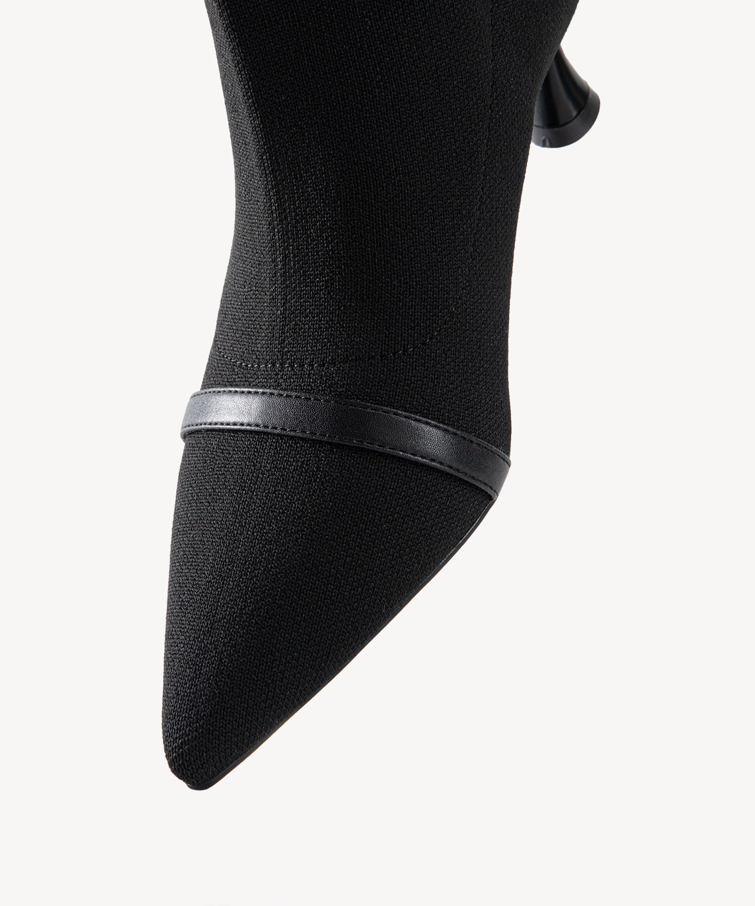 Classic Allure Pointed Toe Sock Ankle Boots Black