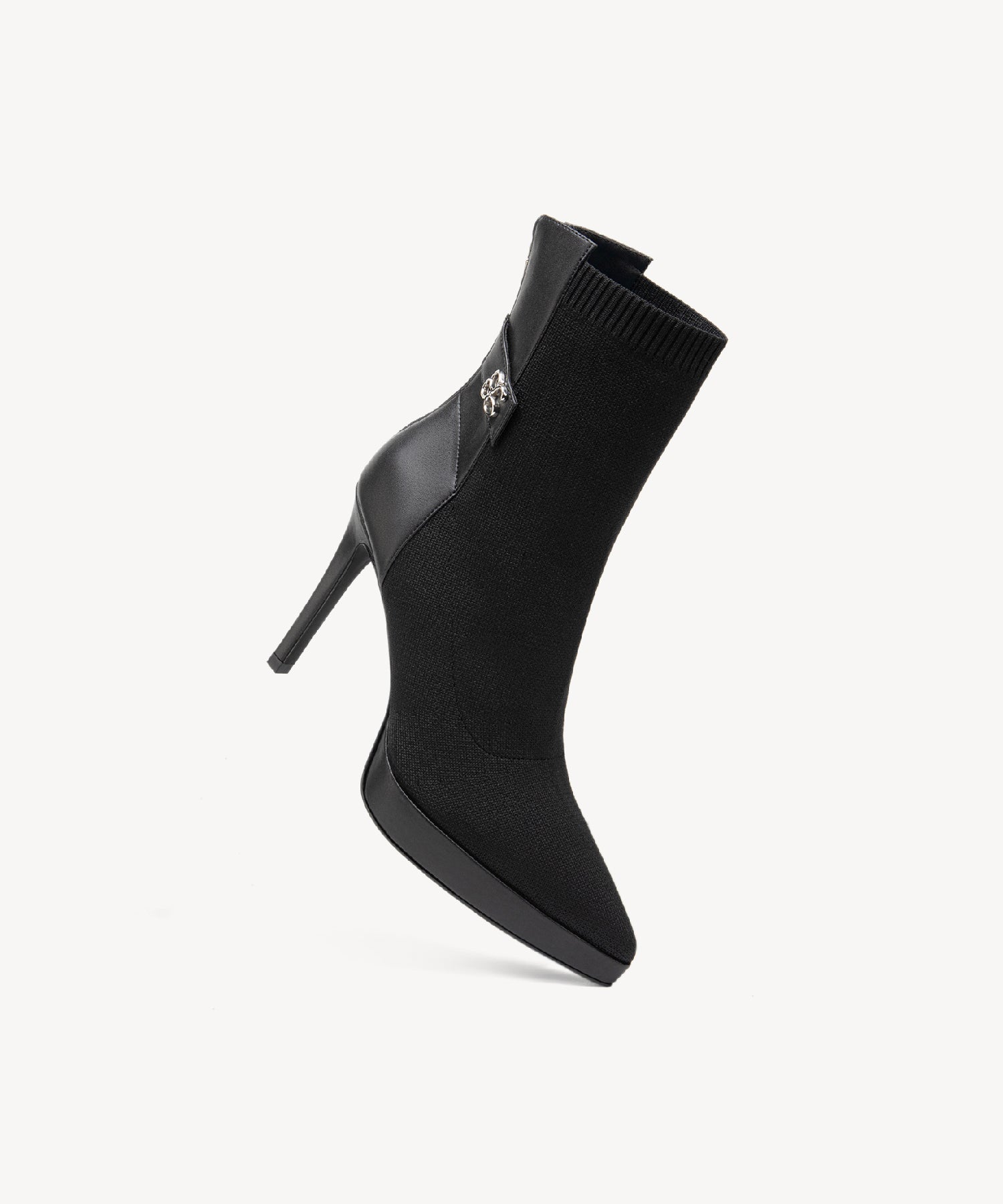 Sexy Pointed Toe Soles Ankle Boots #color_black