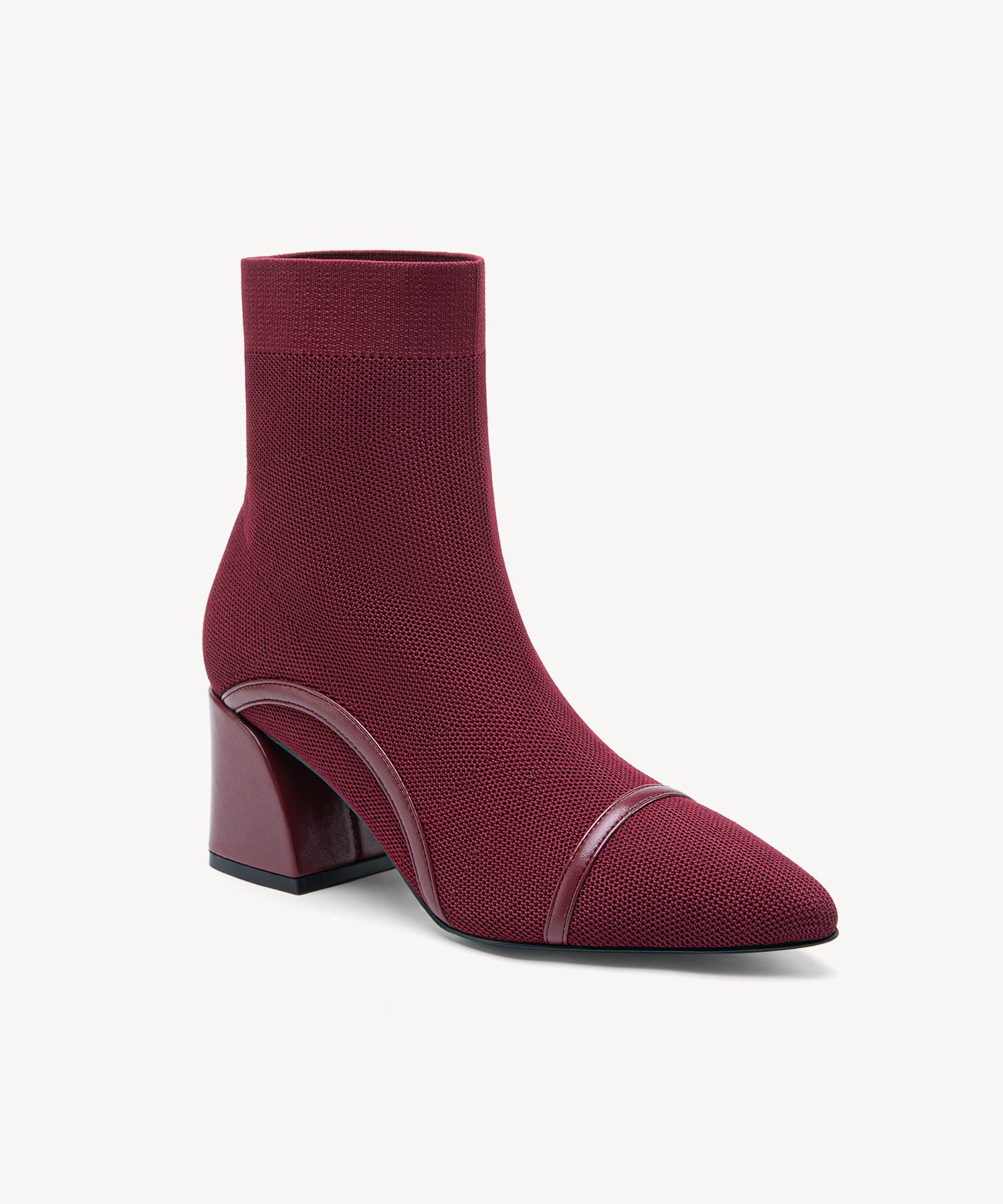 Curve Luxe Pointed Toe Chelsea Boots Red