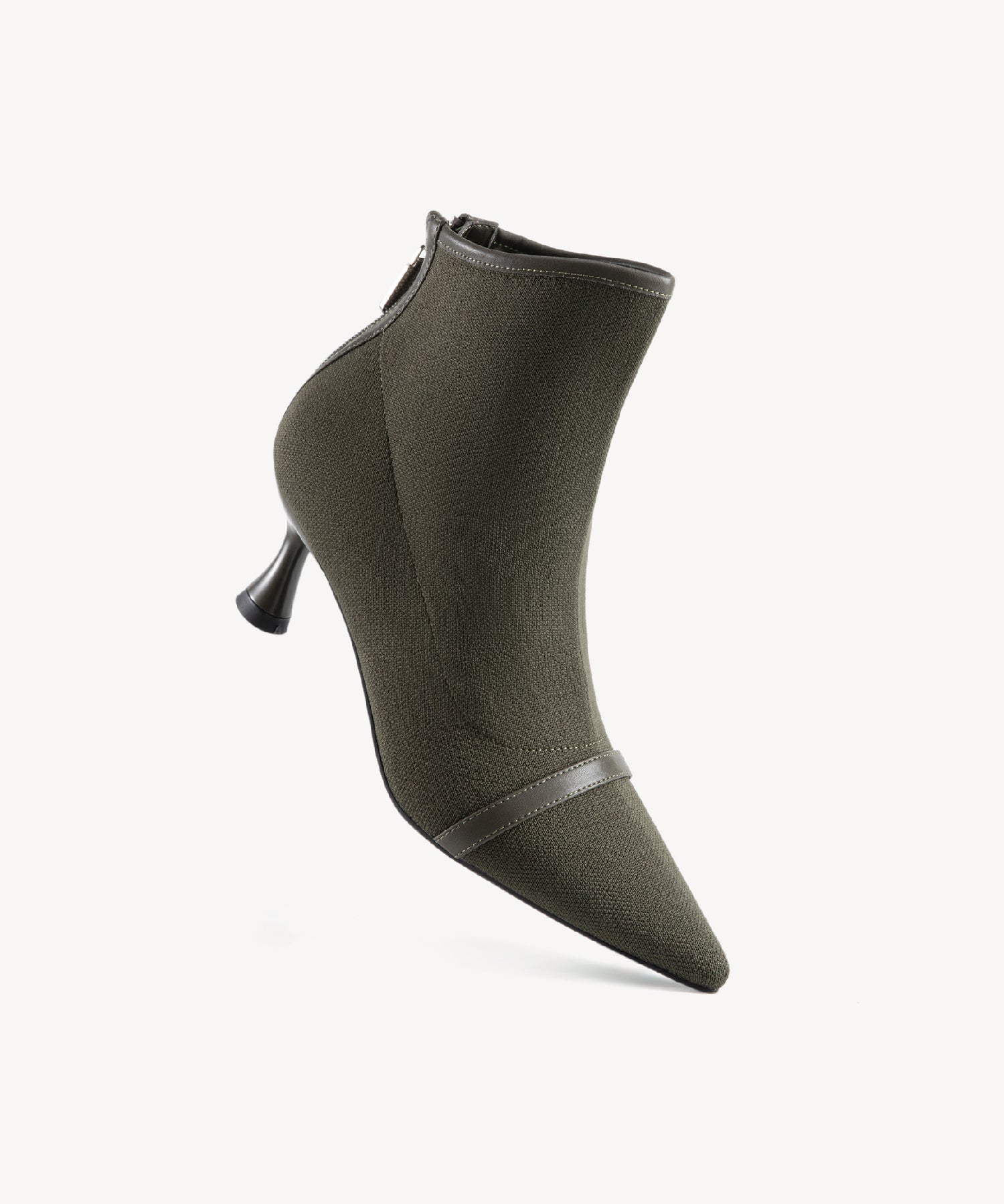 Classic Allure Pointed Toe Sock Ankle Boots Black