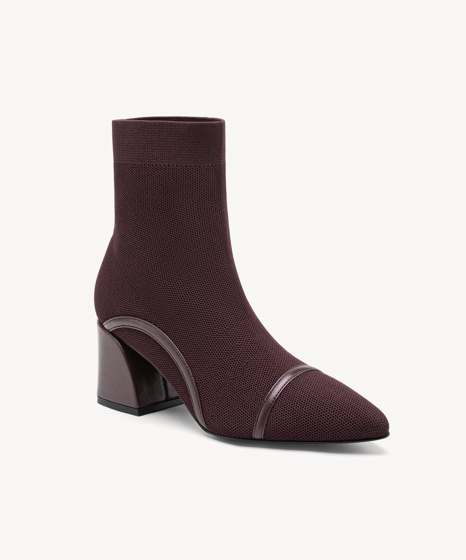 Curve Luxe Pointed Toe Chelsea Boots Coffee