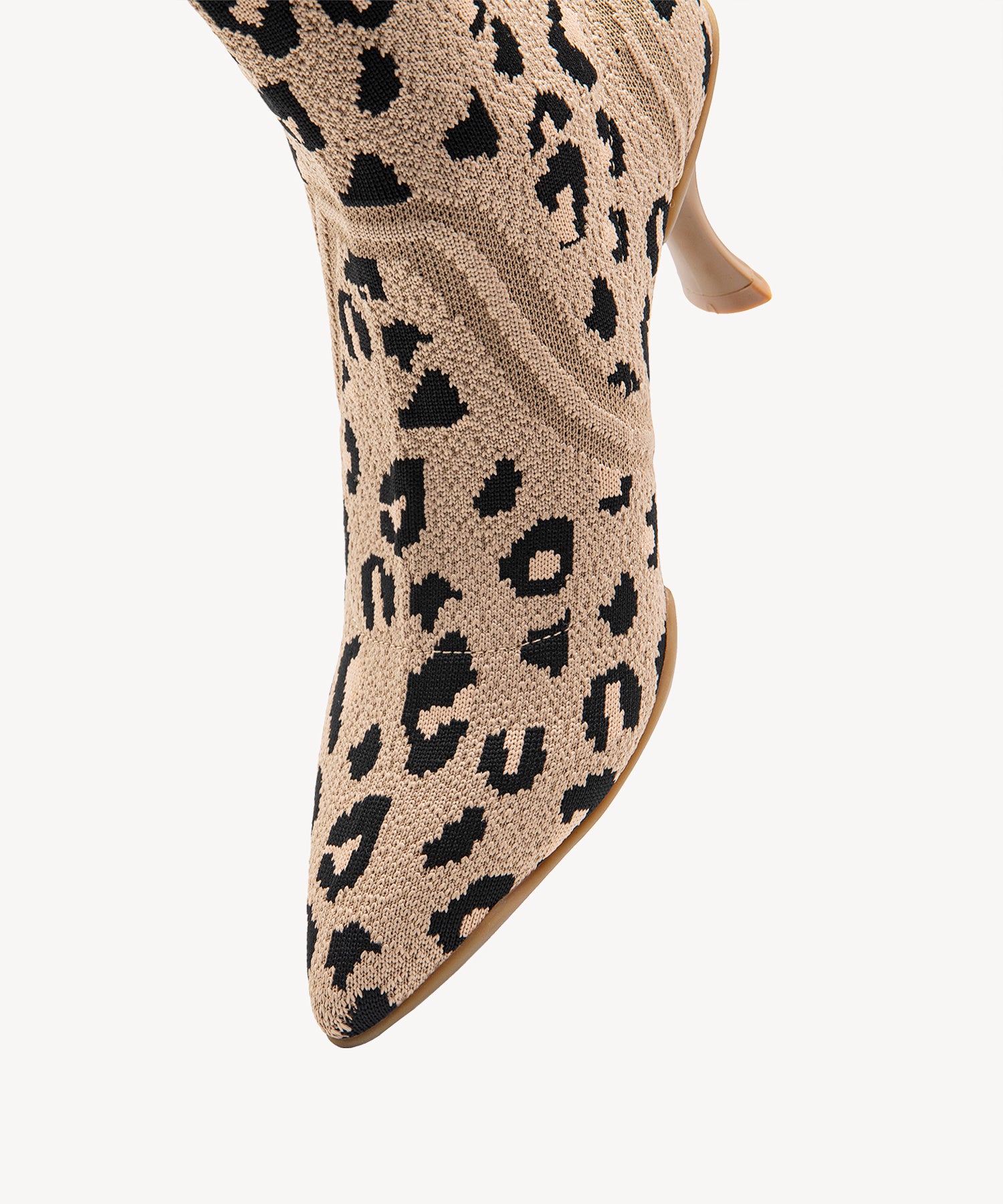 Minimalist  Pointed Toe Stiletto Ankle Boots Leopard