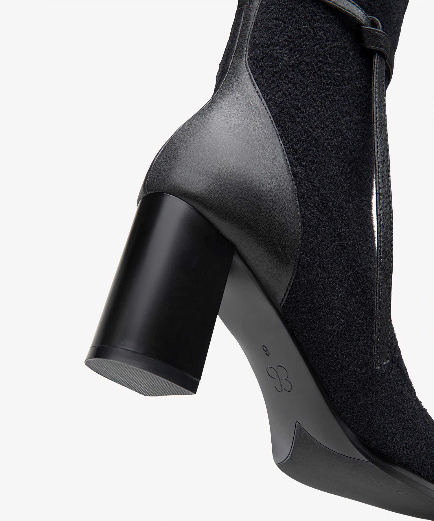 Commute Square Toe Chunky Heeled Ankle Boots MoonNight