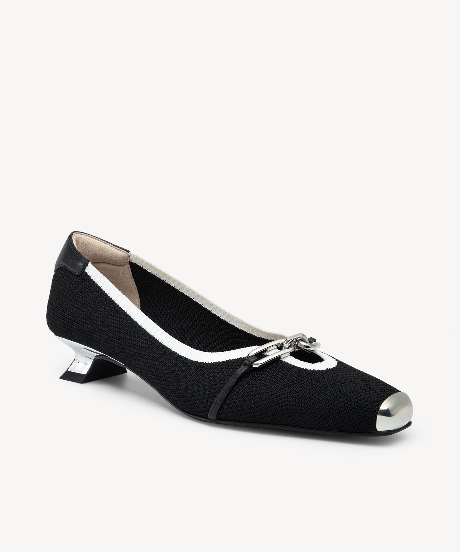 Elegant Square Toe Heeled Pumps COSY ISLAND #color_black