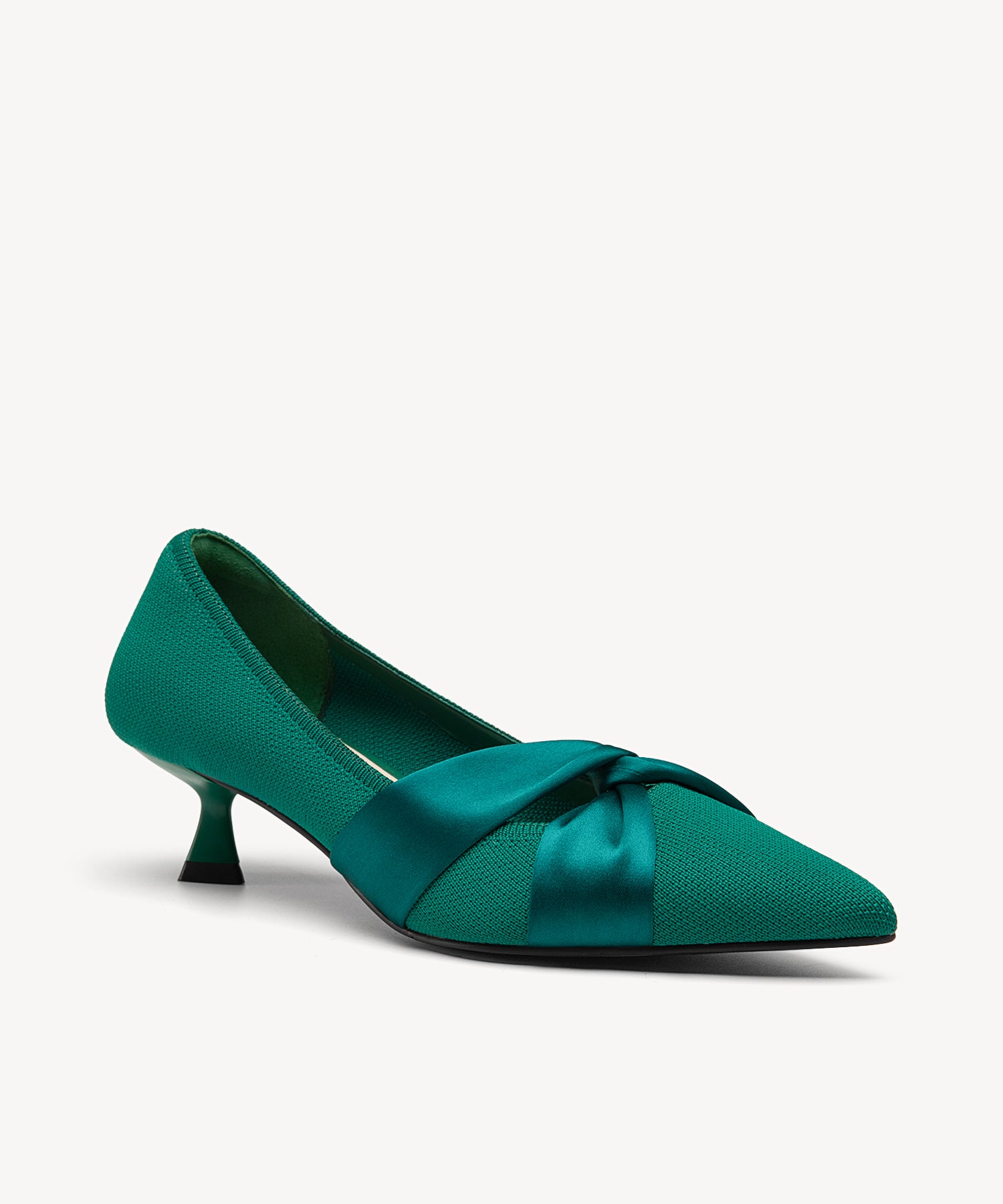 Elegant Pointed Toe Heeled Pumps COSY ISLAND #color_Green