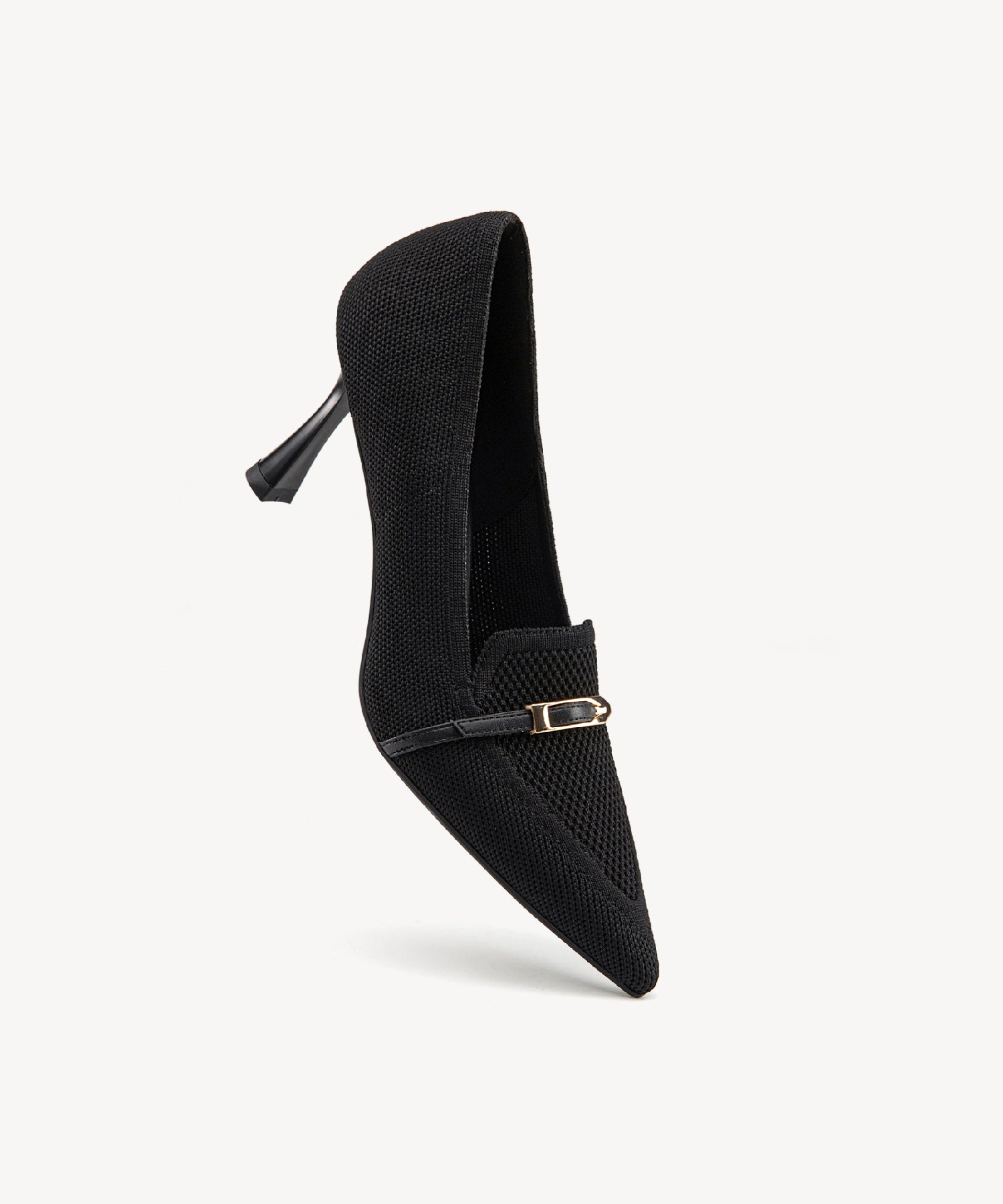 Elegant Classic Pointed Toe Heeled Pumps Black