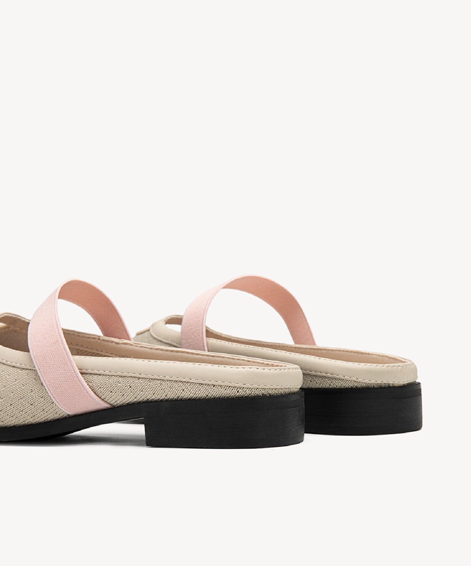 Commute Square Toe Flat Mules COSY ISLAND #color_Apricot