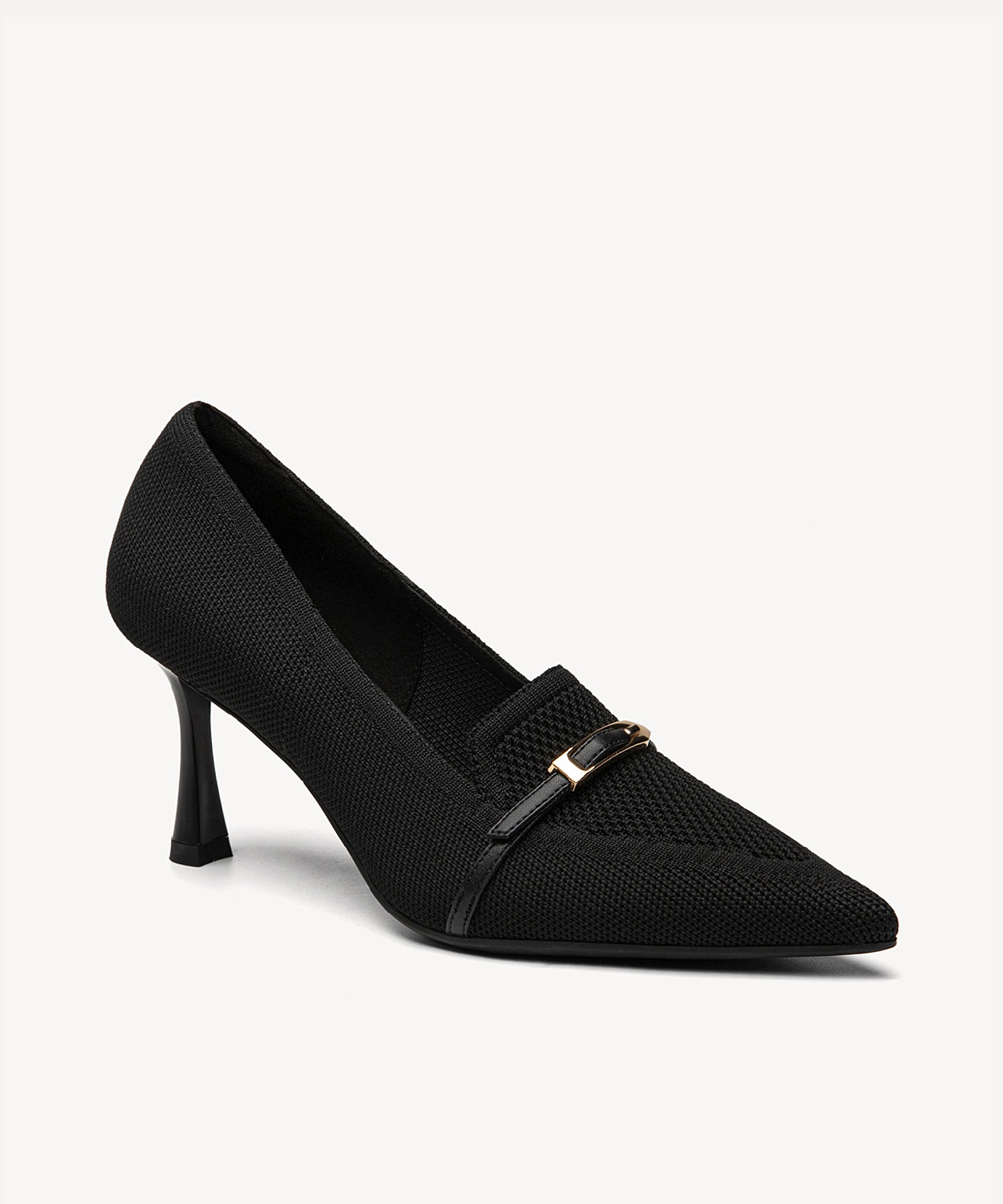 Elegant Classic Pointed Toe Heeled Pumps Black