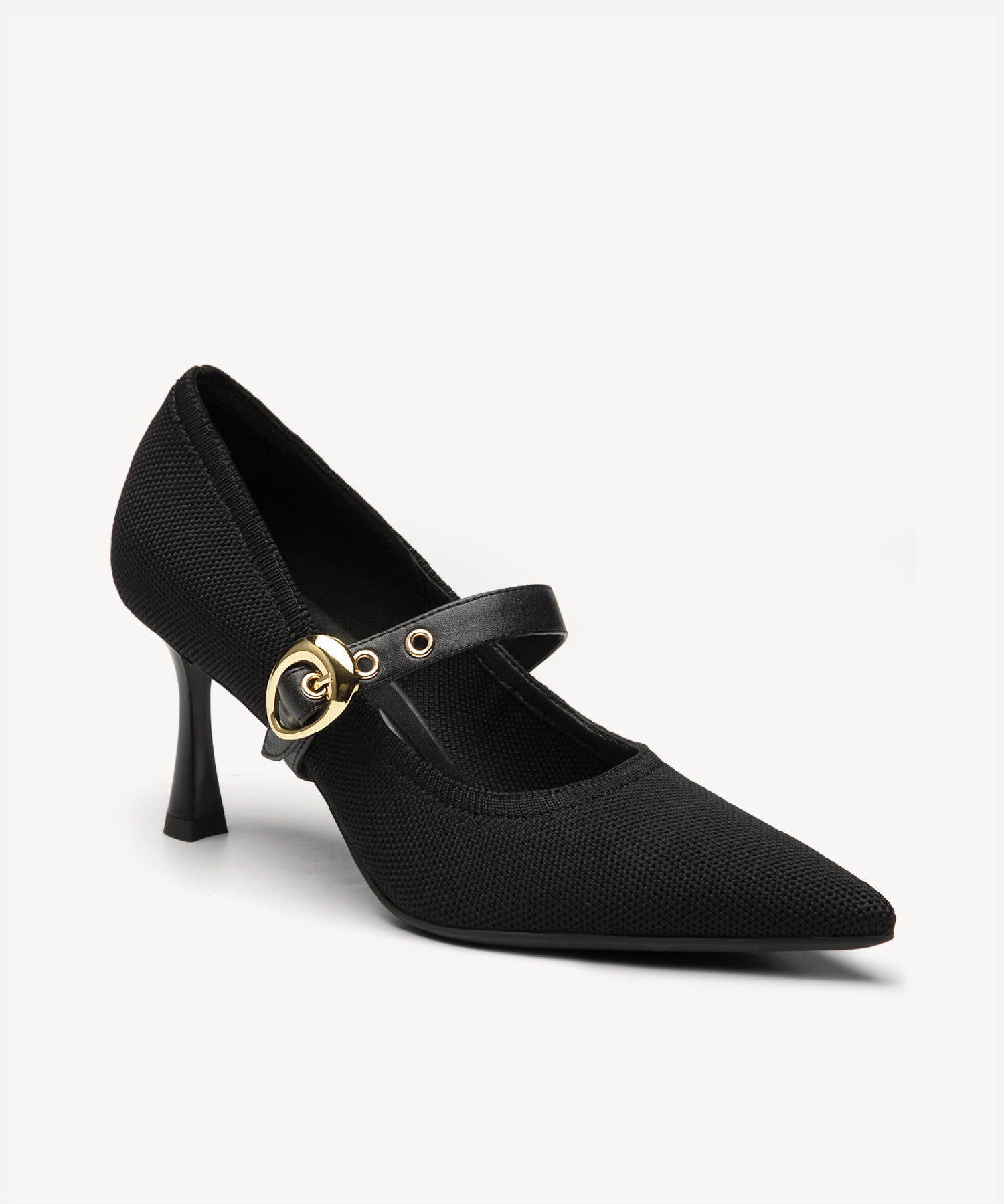 Removable Strap Pointed Toe Heeled Pumps