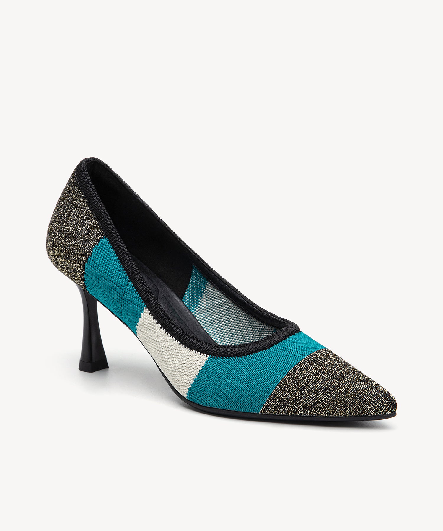 Modern Mosaic Heeled Pumps