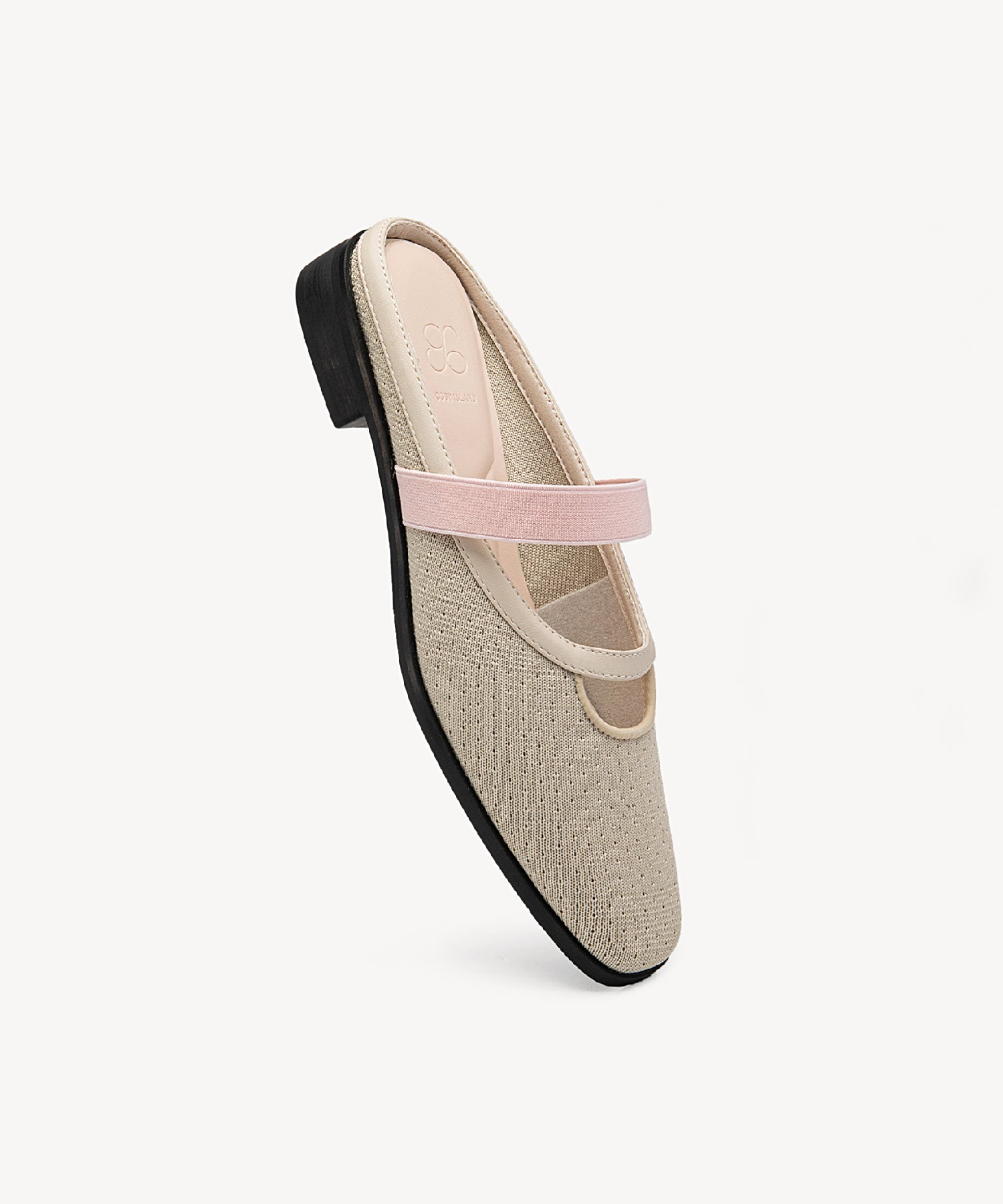 Commute Square Toe Flat Mules COSY ISLAND #color_Apricot