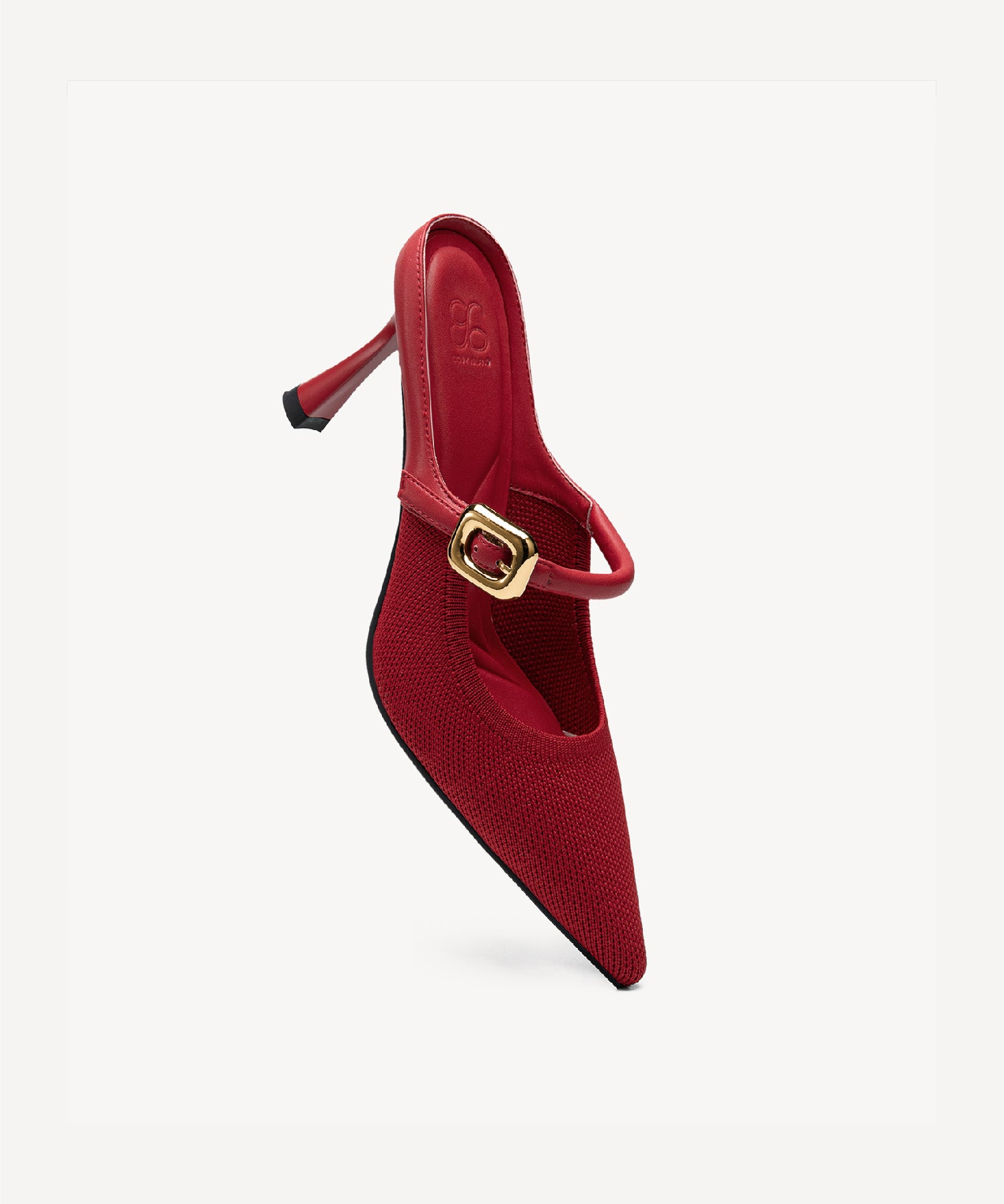 GraceLithe Pointed Toe Heeled Mules#color_red