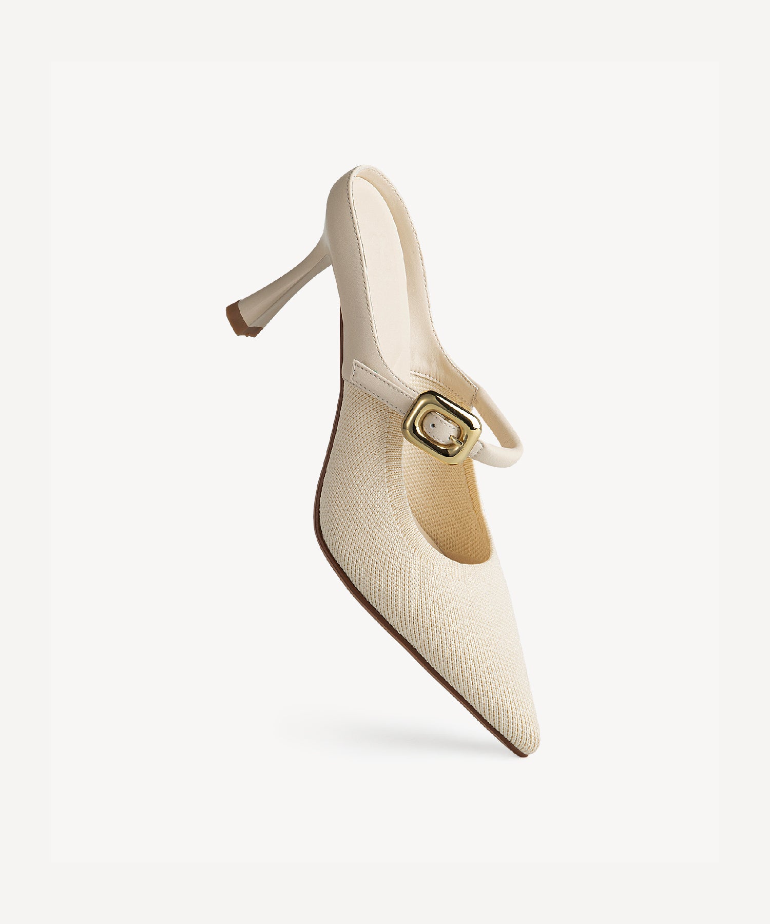 GraceLithe Pointed Toe Heeled Mules#color_cream