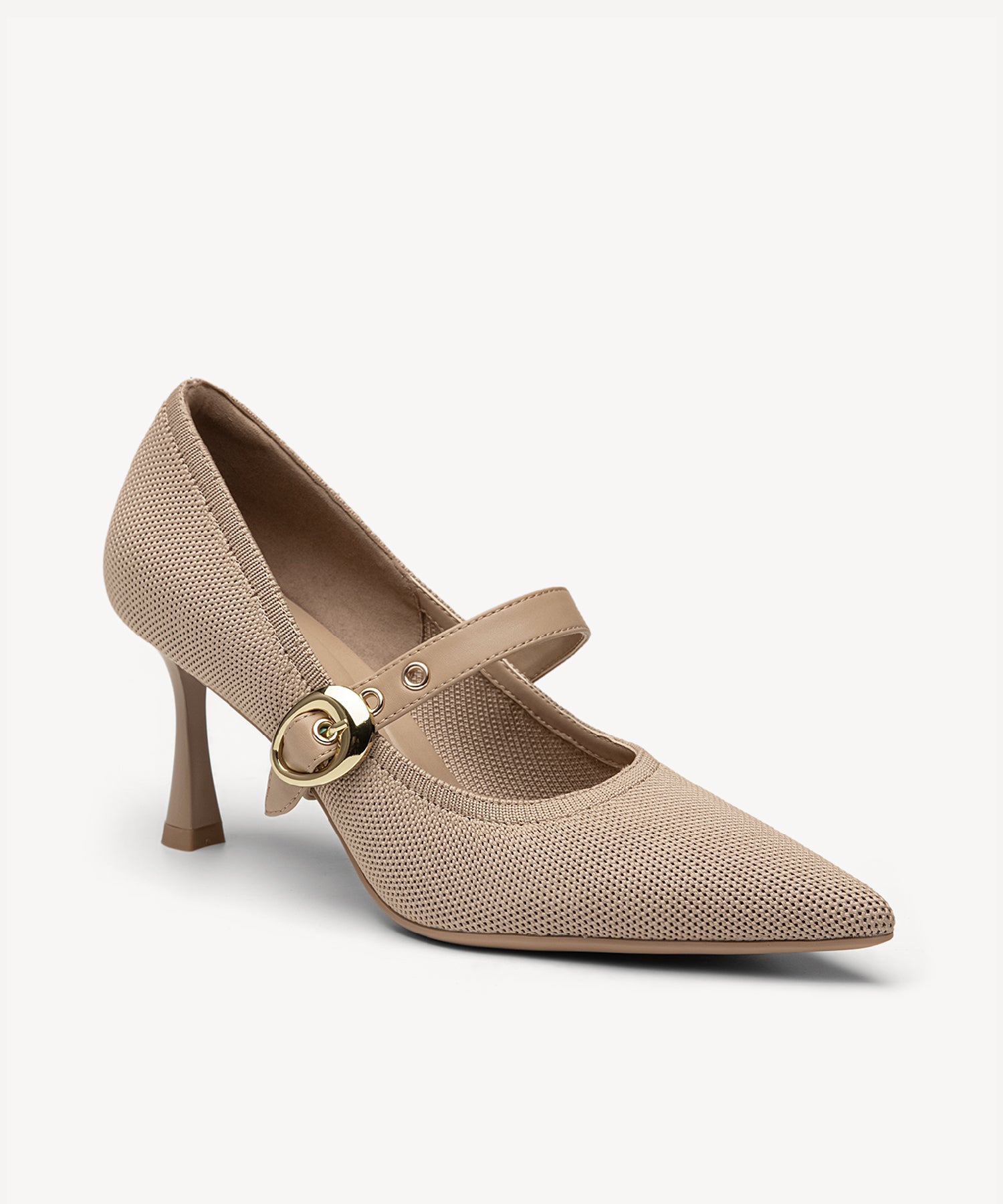 Removable Strap Pointed Toe Heeled Pumps