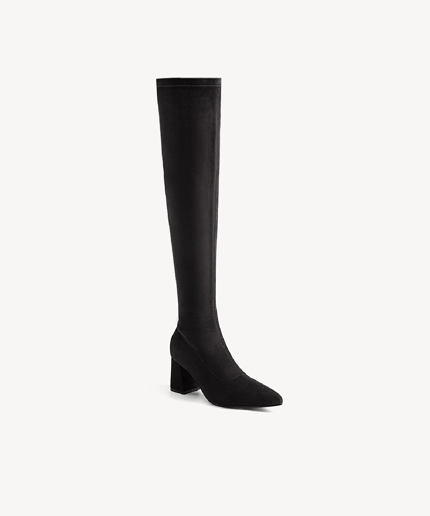 Minimalist Zipper Pointed Toe High Boots