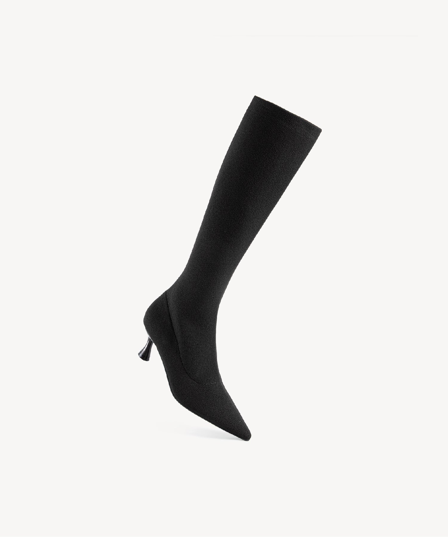 Spectrum Chic Pointed Toe Sock High Boots Black