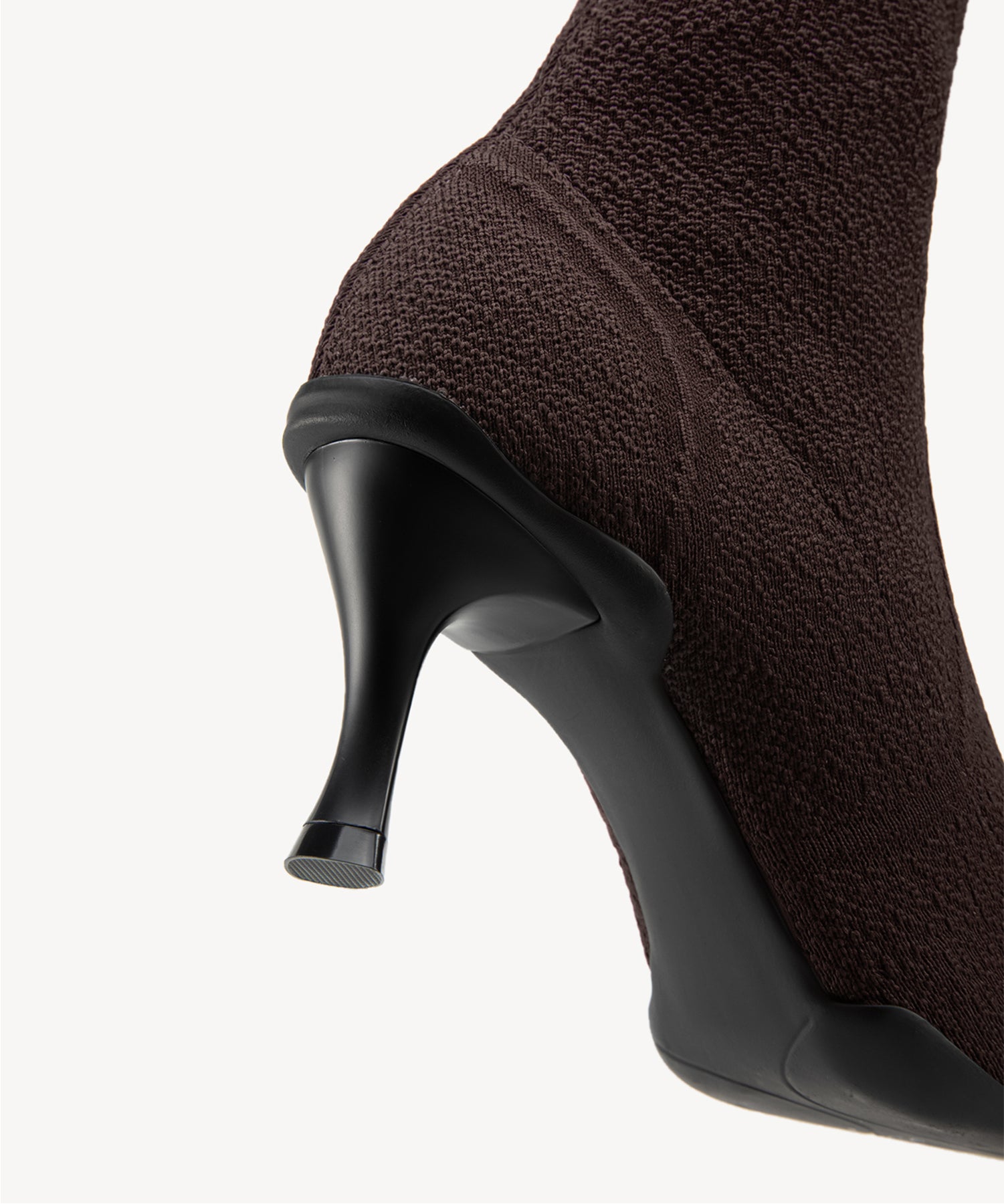 Minimalist  Pointed Toe Heeled Long Boots Coffee