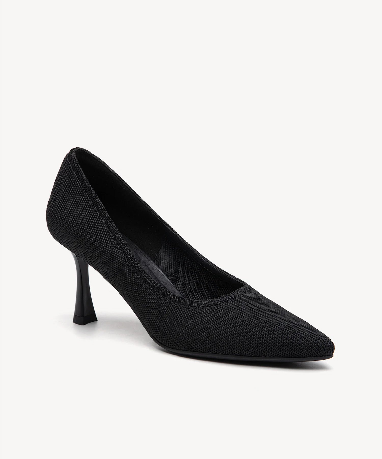 Minimalist Mesh Stiletto Heeled Pumps Black