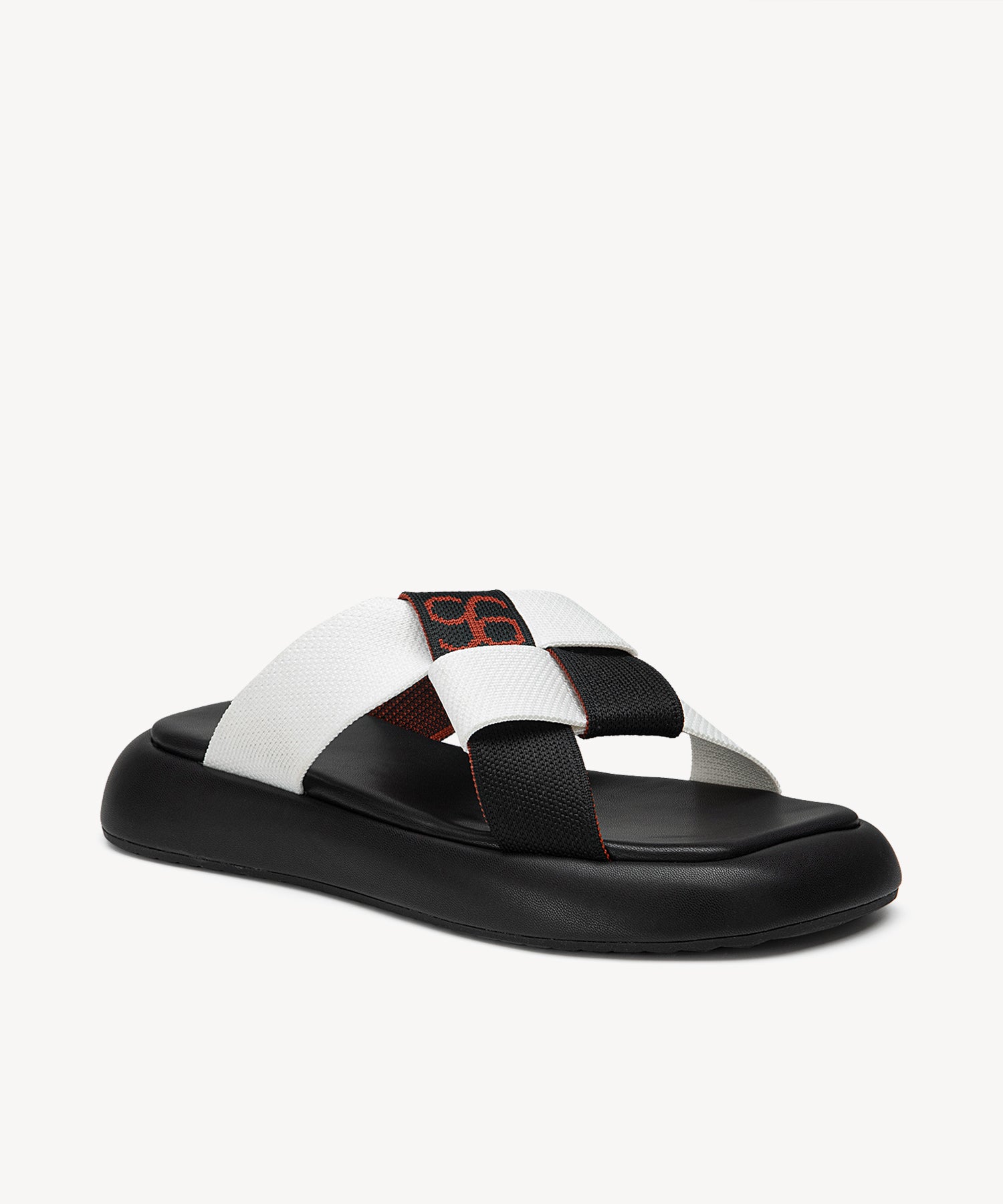 Casual Checkerboard Platform Sandals COSY ISLAND #color_black/white