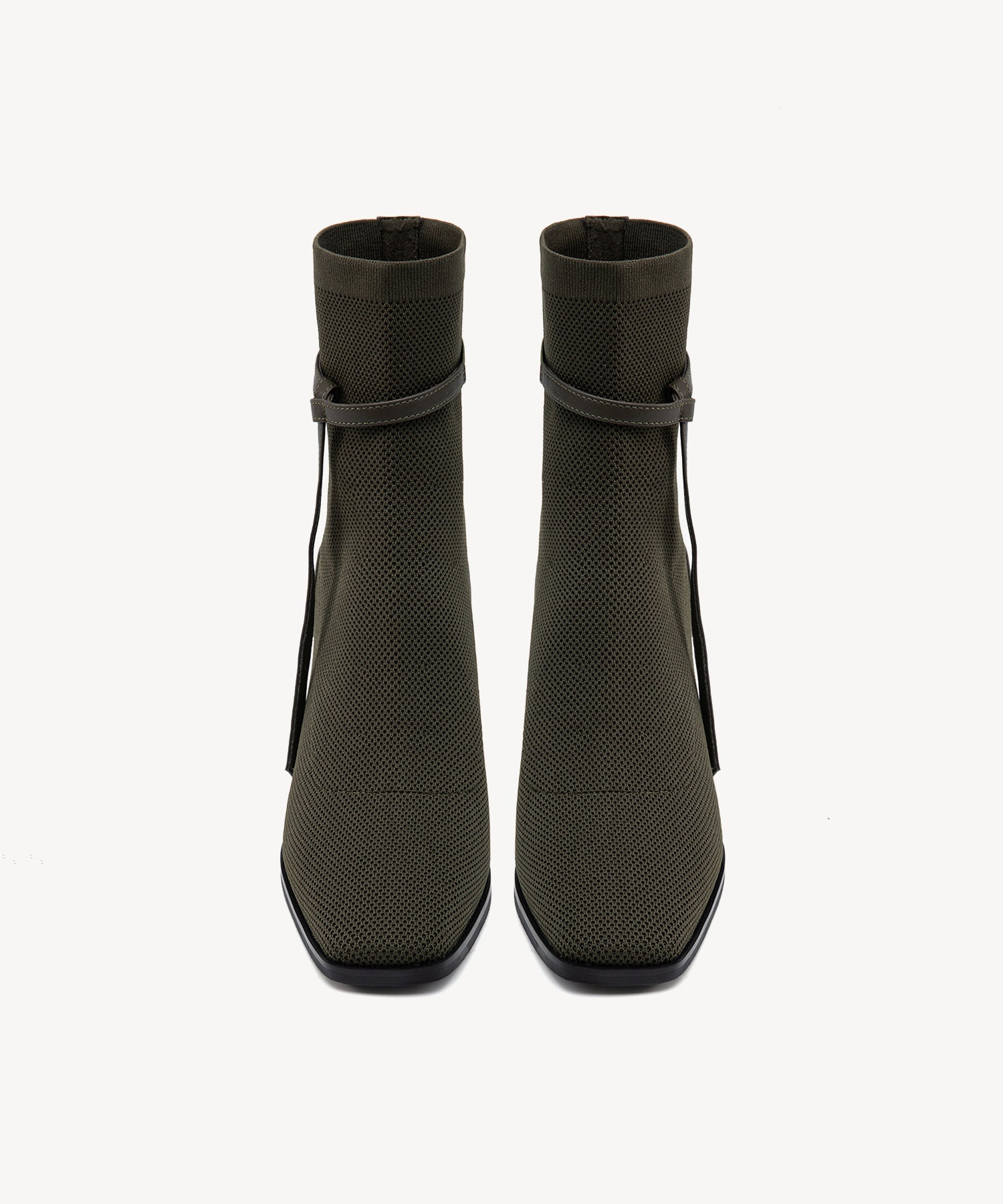 Commute Square Toe Chunky Heeled Ankle Boots