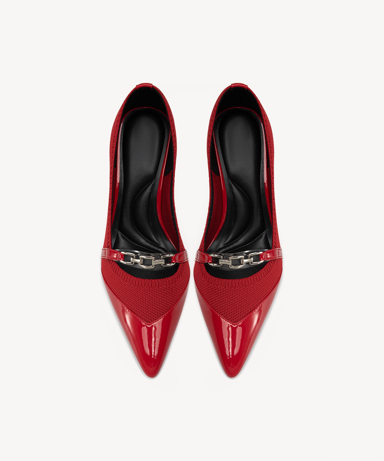 Elegant  Pointed Toe  Wedge Pumps COSY SILAND #color_red