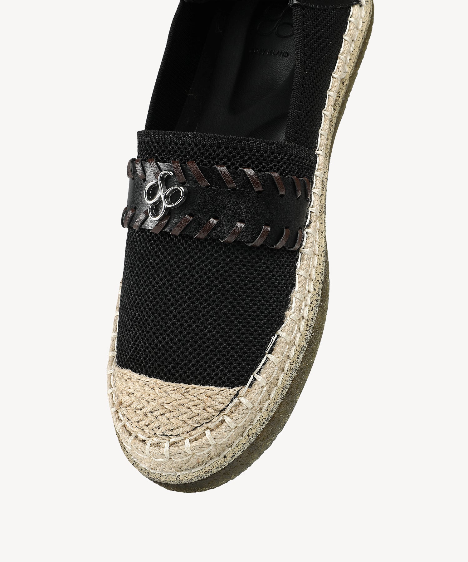 Casual Round Toe Flat Espadrilles COSY ISLAND #color_Black