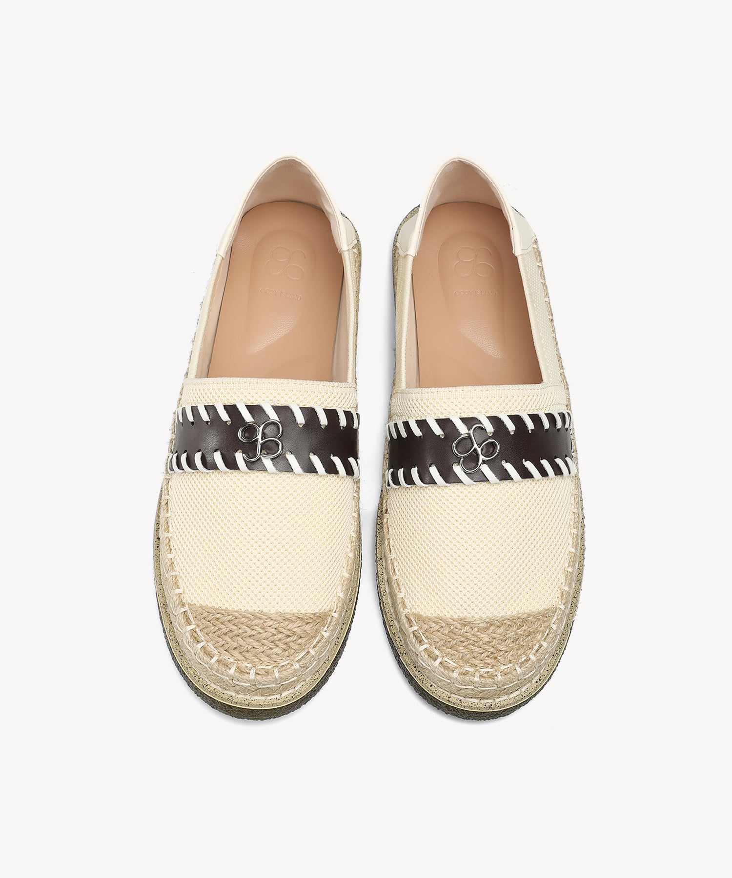 Casual Round Toe Flat Espadrilles COSY ISLAND #color_Beige