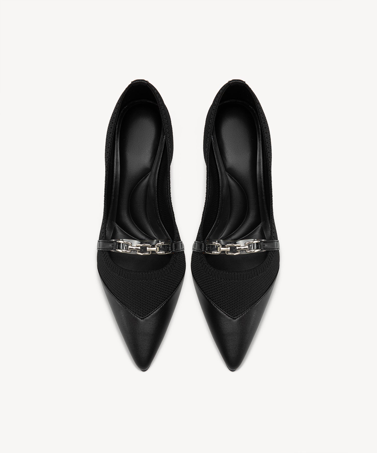 Elegant  Pointed Toe  Wedge Pumps COSY SILAND #color_black