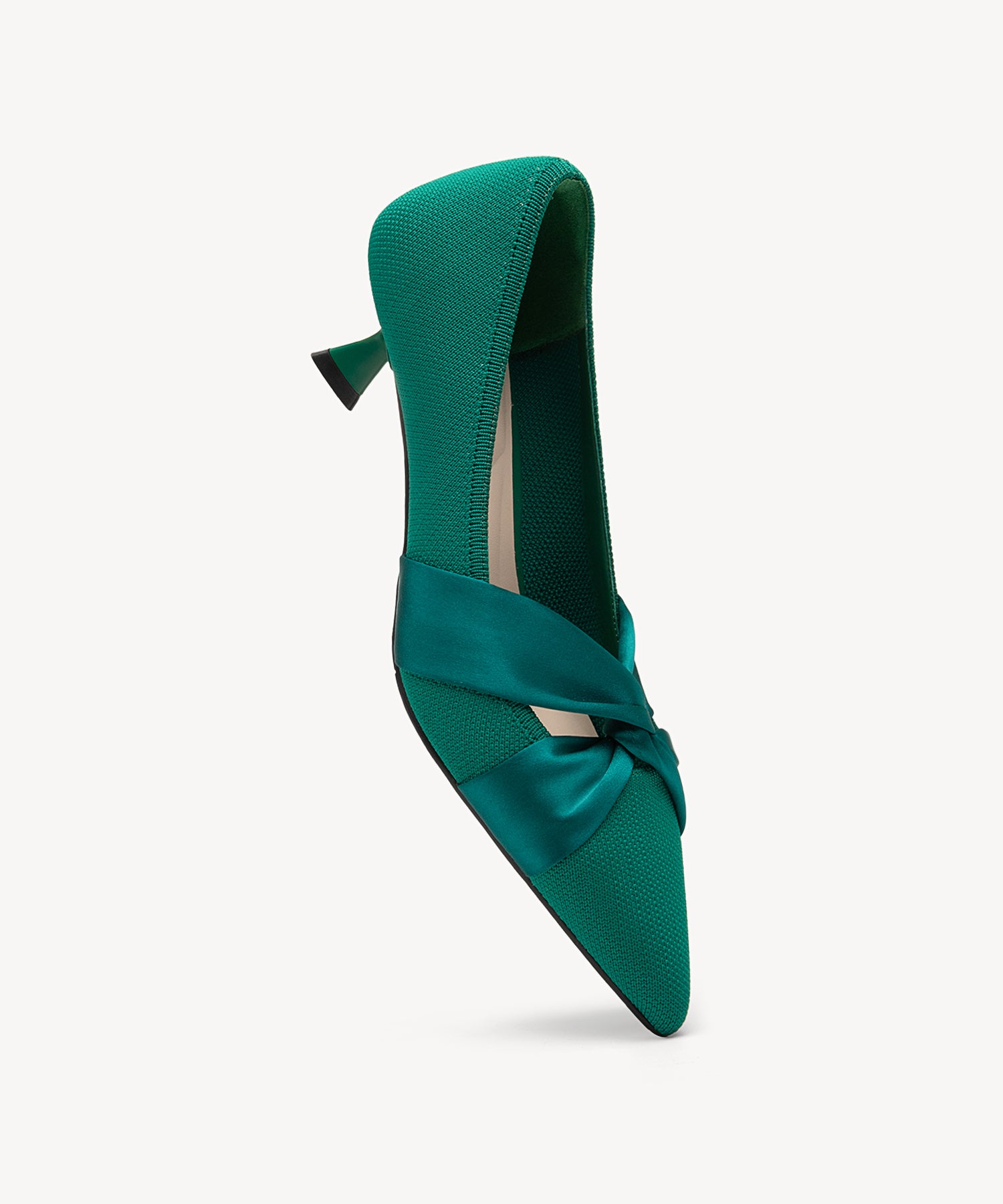 Elegant Pointed Toe Heeled Pumps COSY ISLAND #color_Green