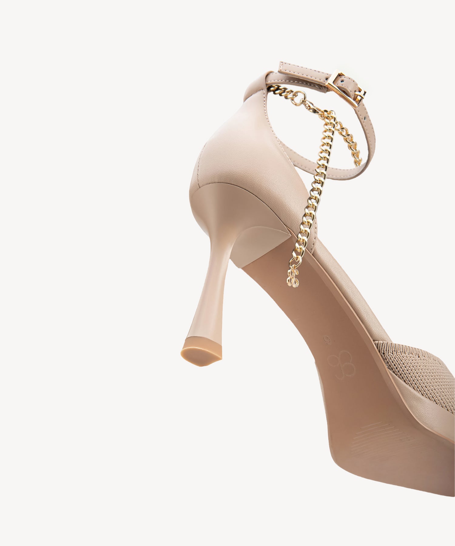 Sexy Chain Stiletto Platform Pumps #color_apricot