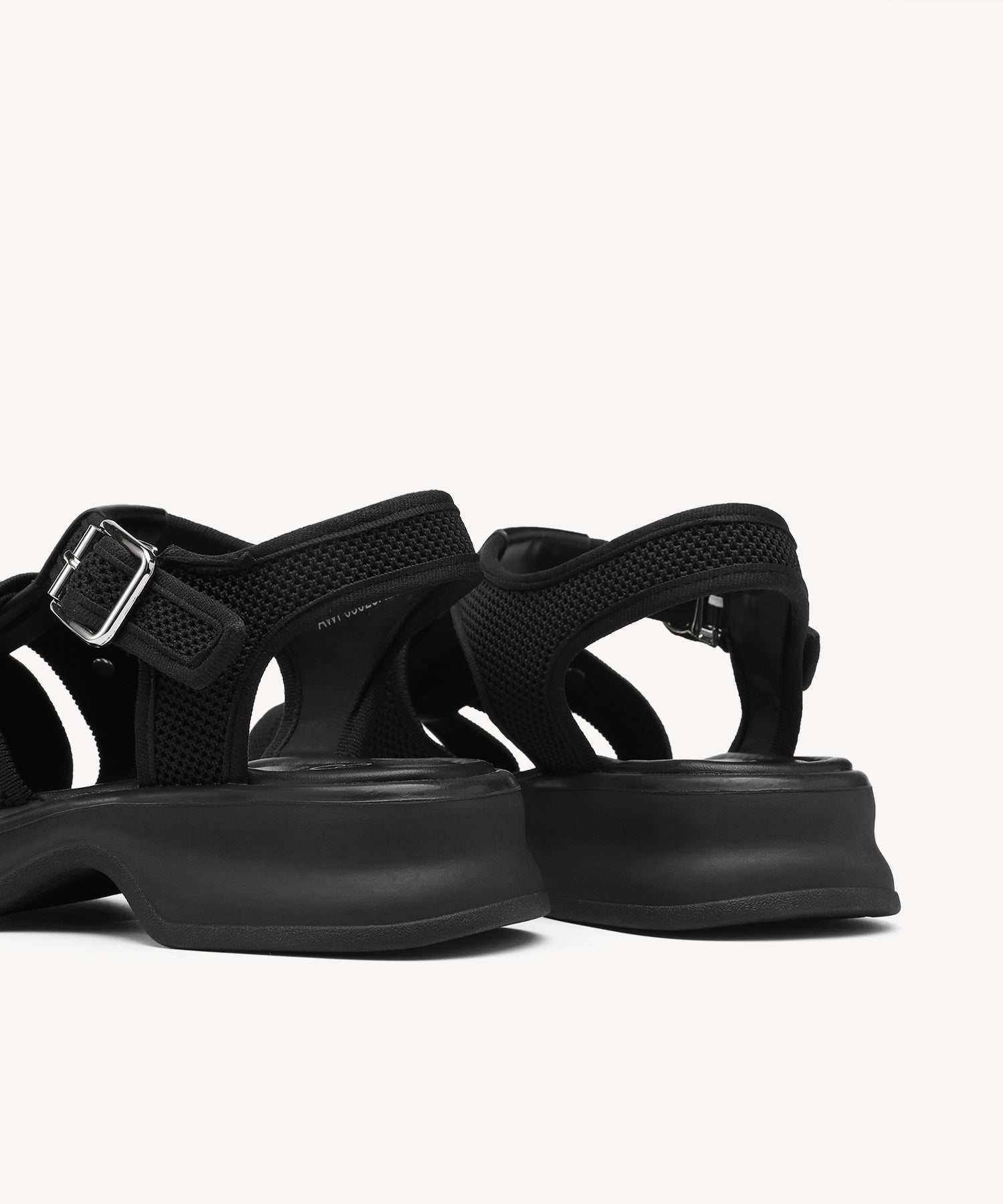 Round Toe Platform Fisherman Sandals COSY ISLAND #color_black