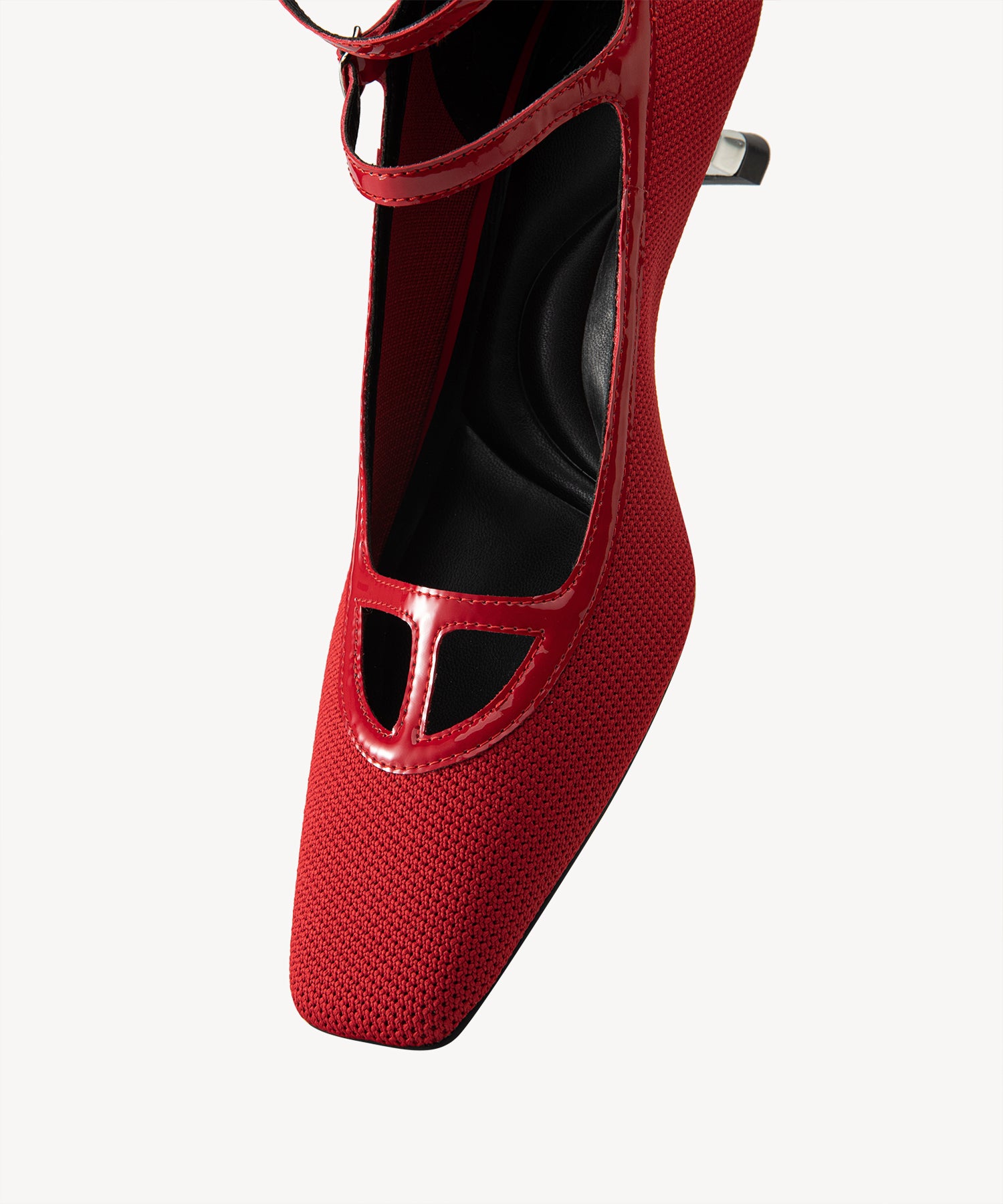 Elegant Square Toe  Heeled Pumps COSY ISLAND #color_red