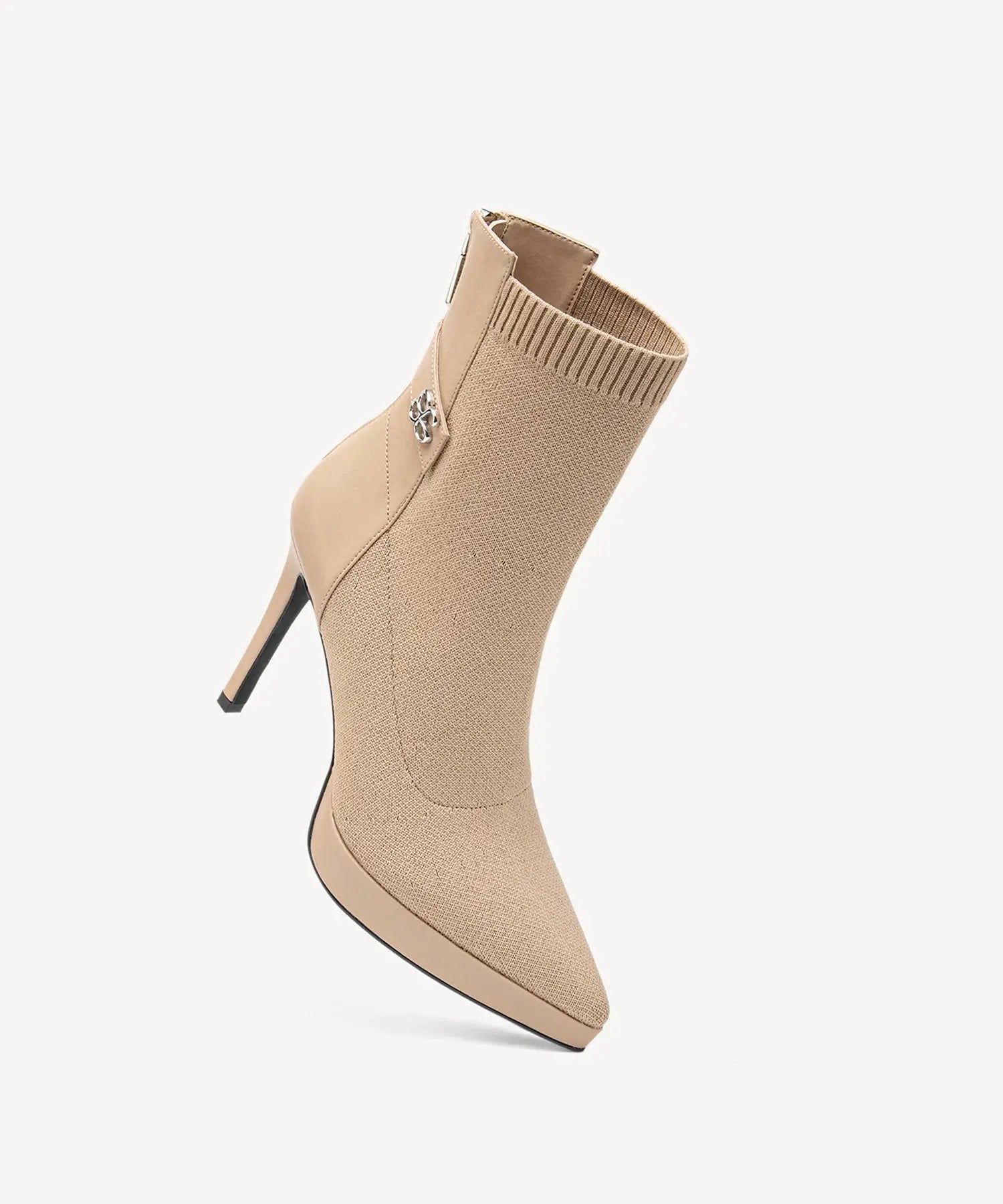 Sexy Pointed Toe Soles Ankle Boots #color_apricot
