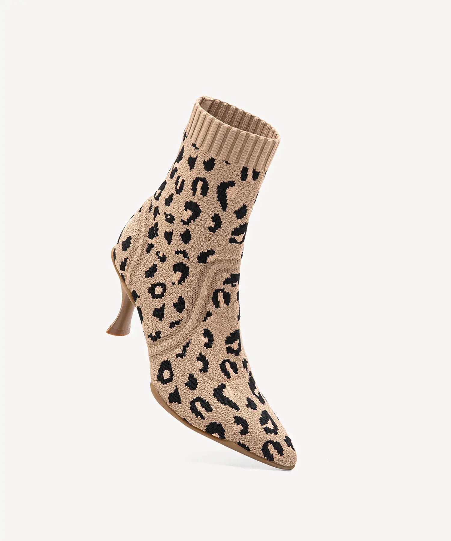 Minimalist Pointed Toe Stiletto Ankle Boots#color_leopard