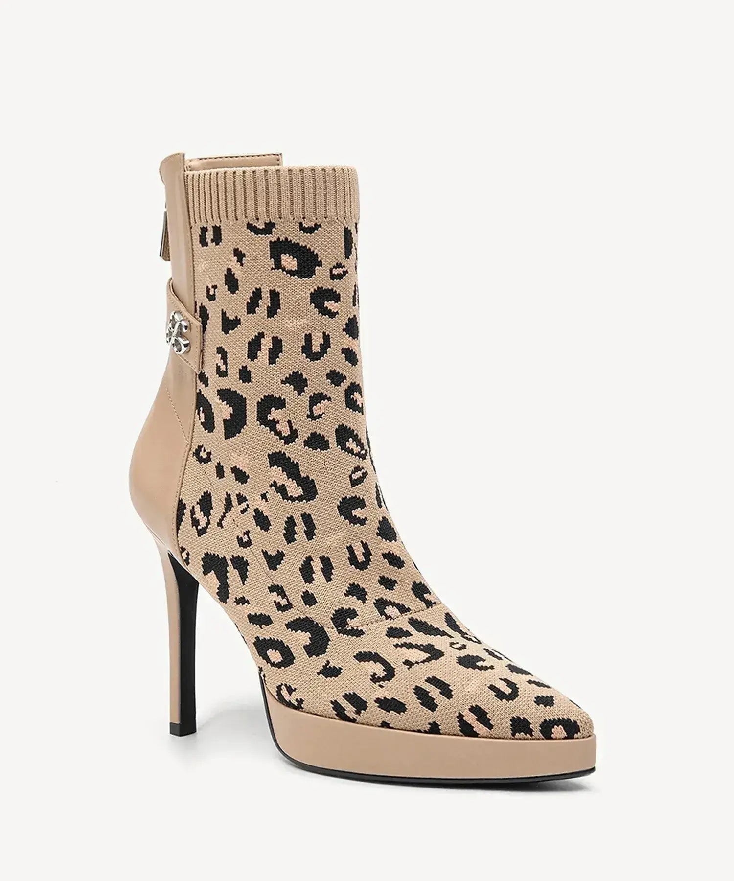 Sexy Pointed Toe Soles Ankle Boots #color_leopard
