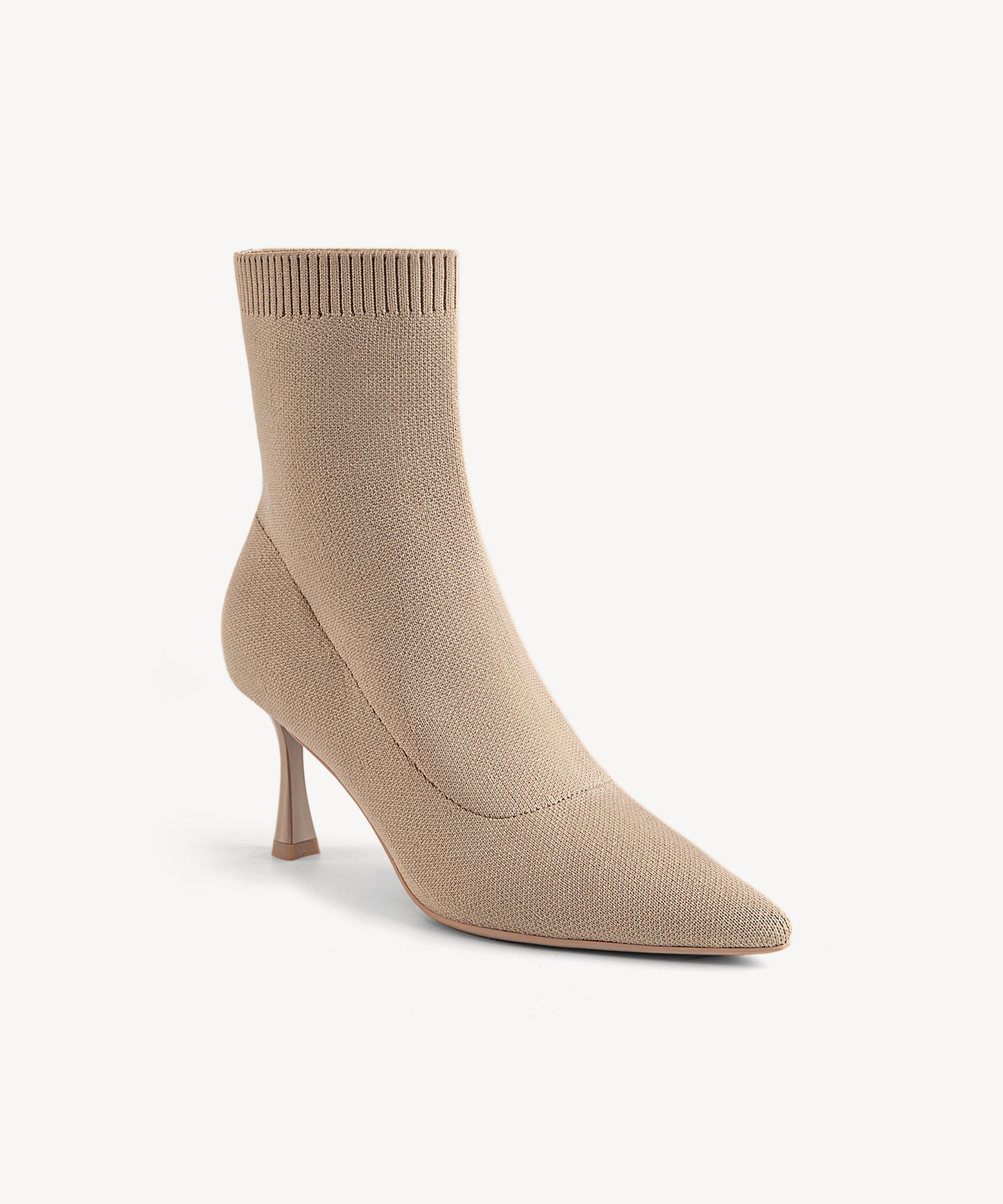 Minimalist Pointed Toe Sock Ankle Boots