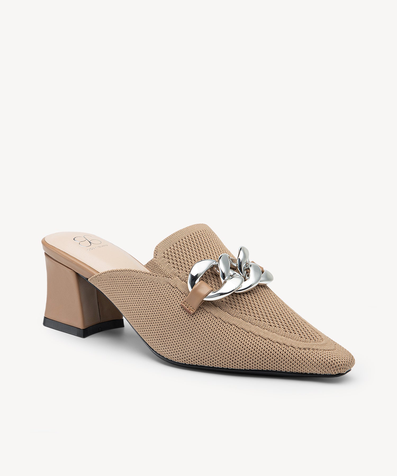 CosyCove Pointed Toe Heeled Mules COSY ISLAND #color_khaki