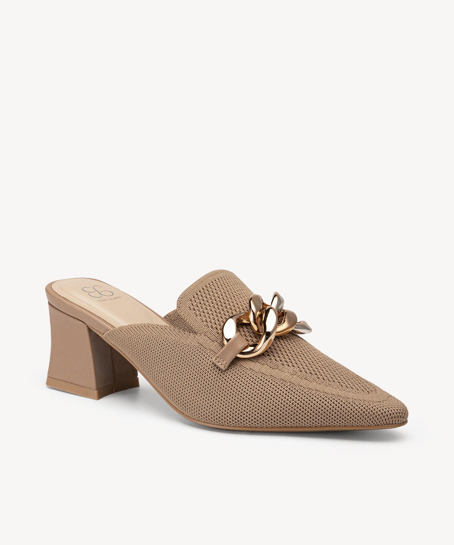 CosyCove Pointed Toe Heeled Mules COSY ISLAND #color_apricot