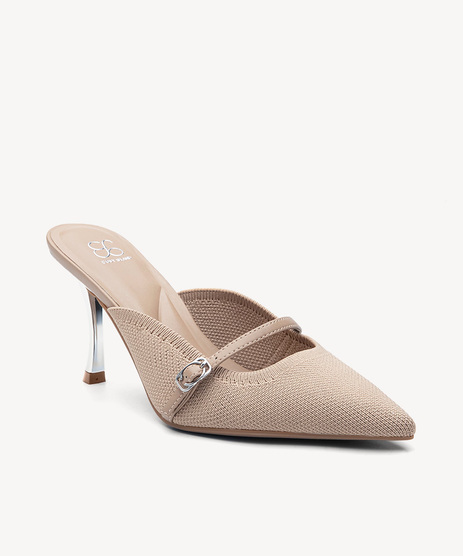 Commute Chic Pointed Toe Heeled Mules#color_apricot