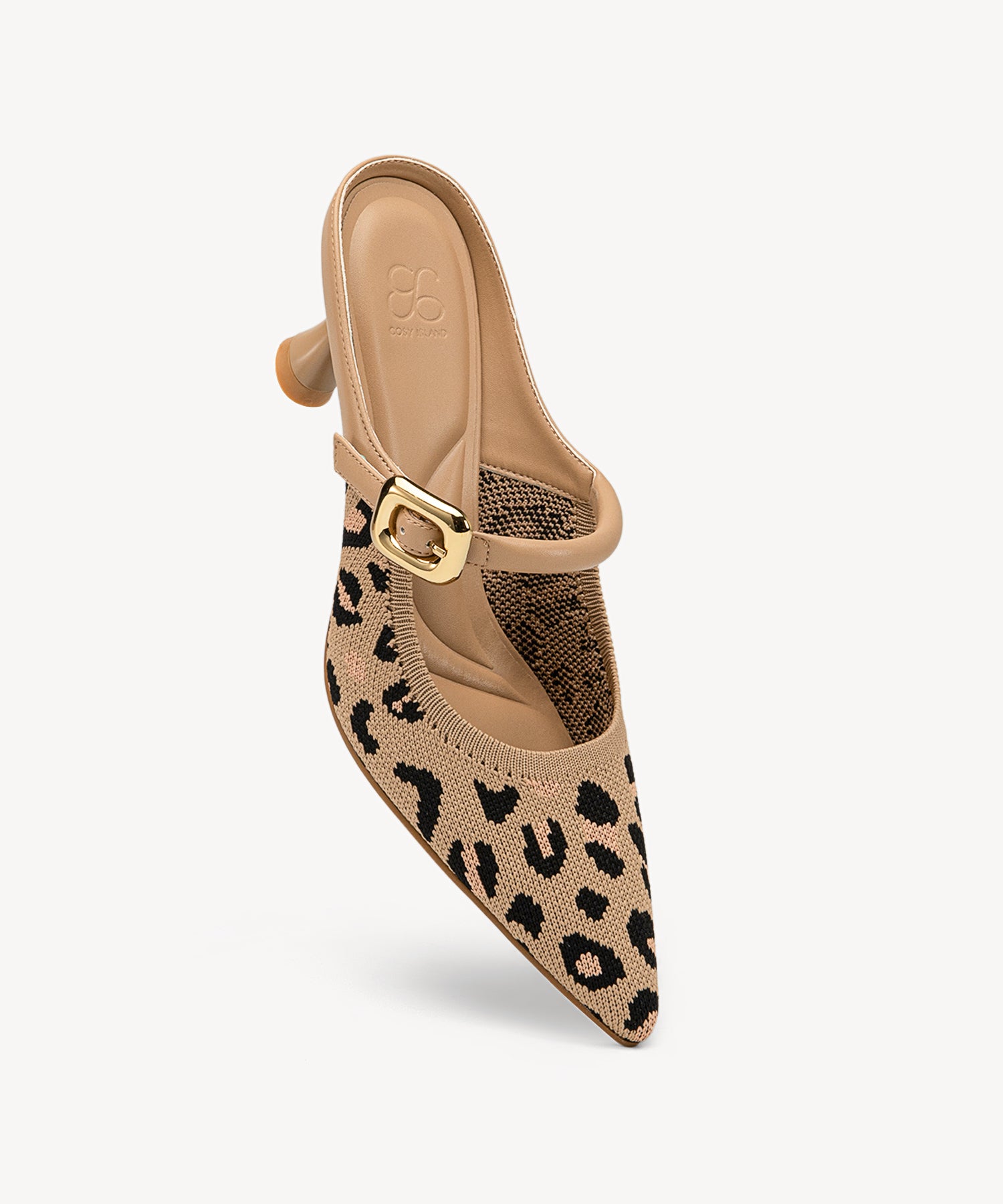 Gracelithe Pointed Toe Low Heeled Mules COSY ISLAND #color_leopard