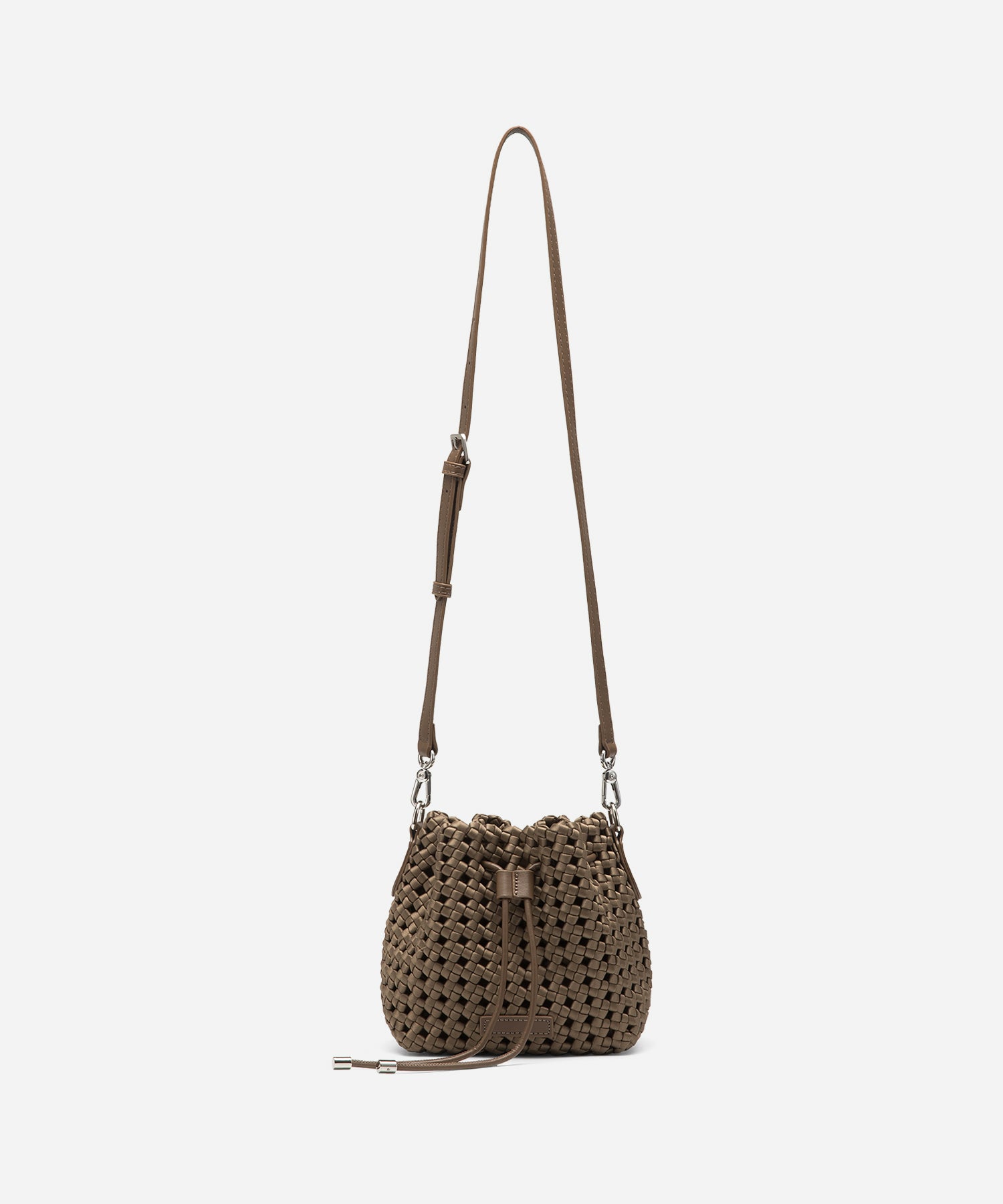 Windmill Hollow-out Woven Handle Bucket Bags Cosy Island #color_champagne