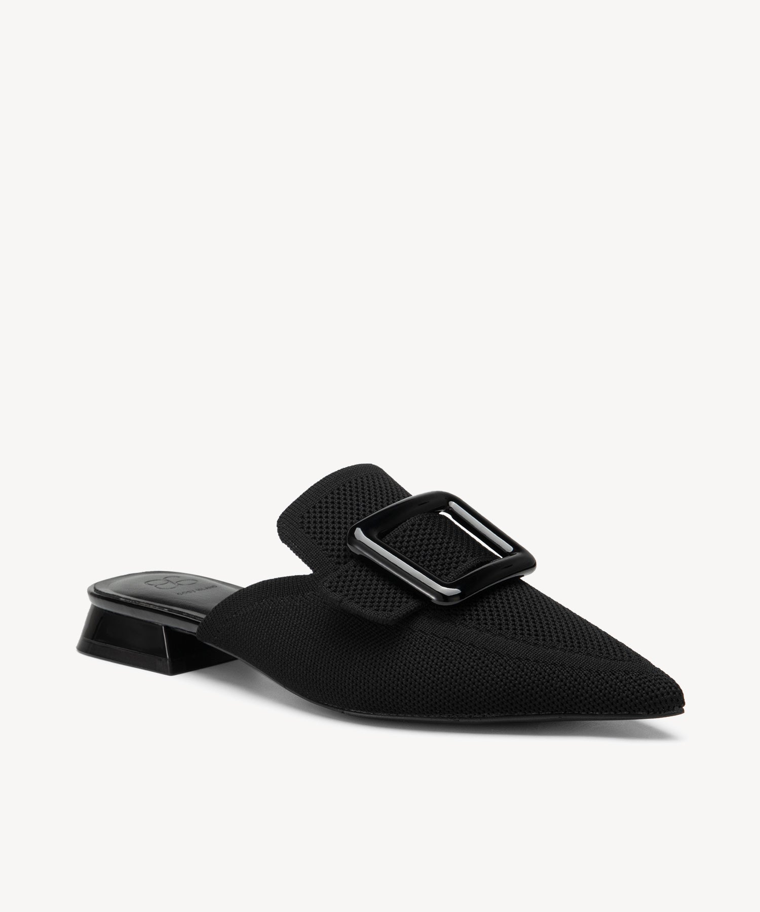 MOUSSE FIT Commute Pointed Toe Flat Mules Cosy Island #color_black